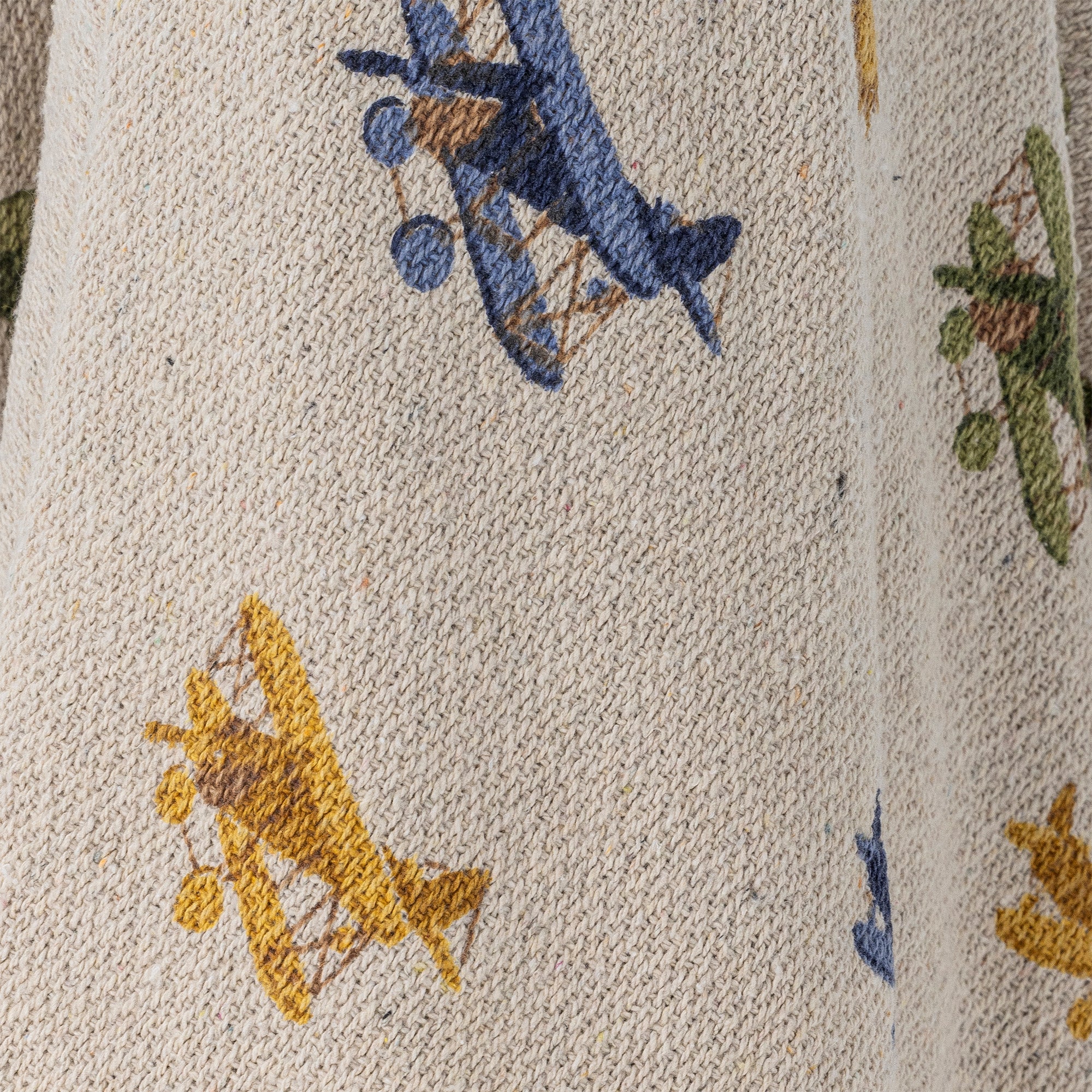 Bloomingville Mini Plane Throw, Natur, Återvunnen Bomull