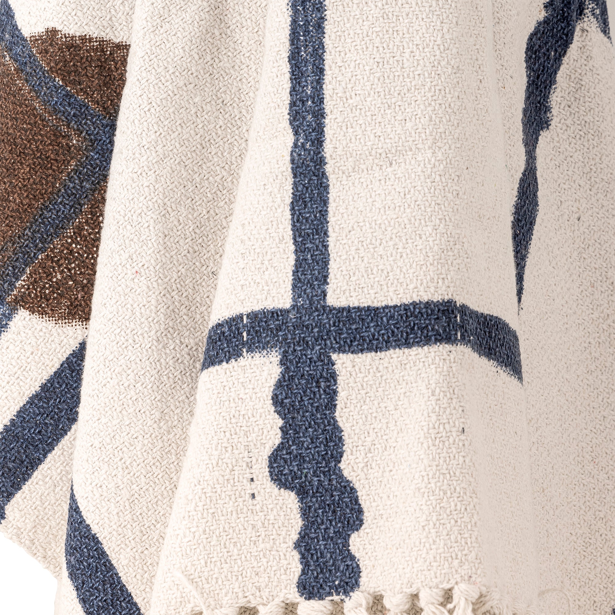 Bloomingville Imperia Pläd, Natur, Återvunnen Bomull