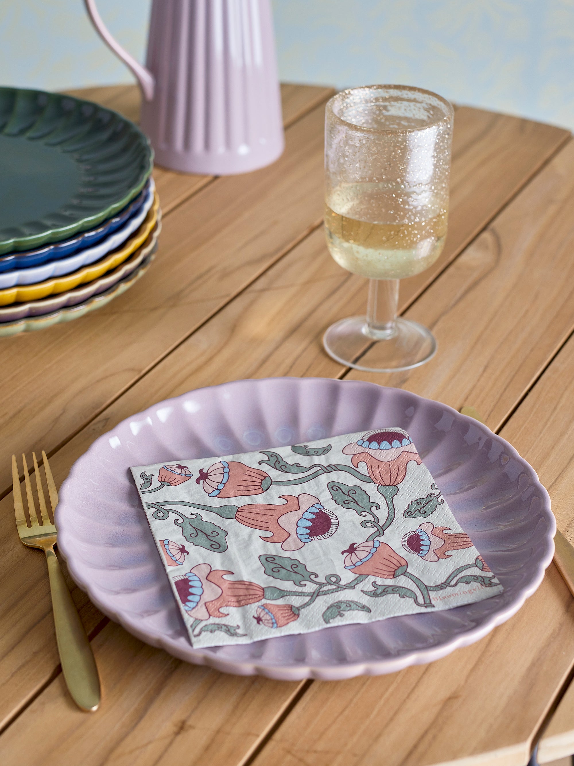 Bloomingville Fazila Servett, Ros, FSC® Mix, Papper