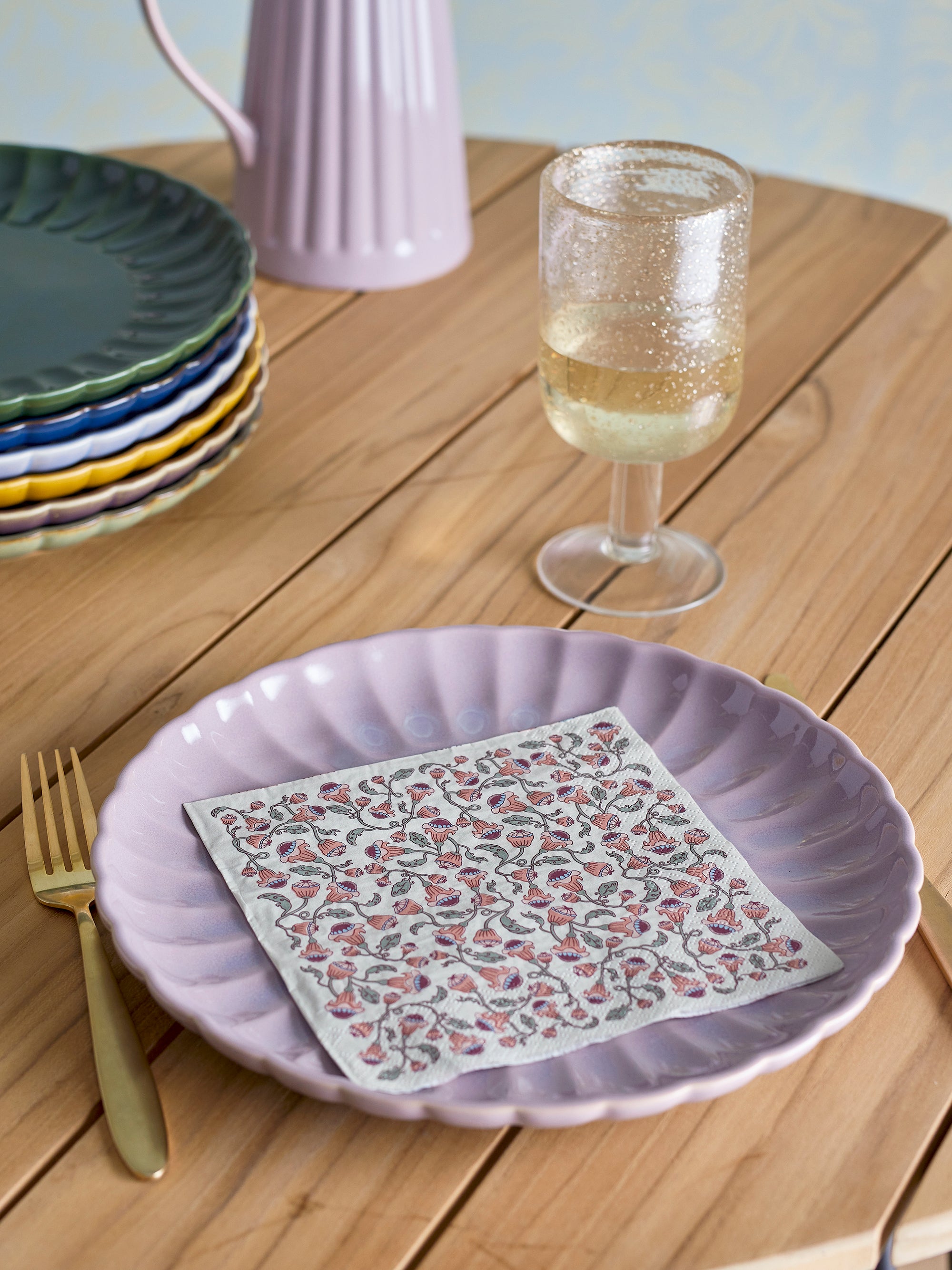 Bloomingville Fazila Servett, Ros, FSC® Mix, Papper