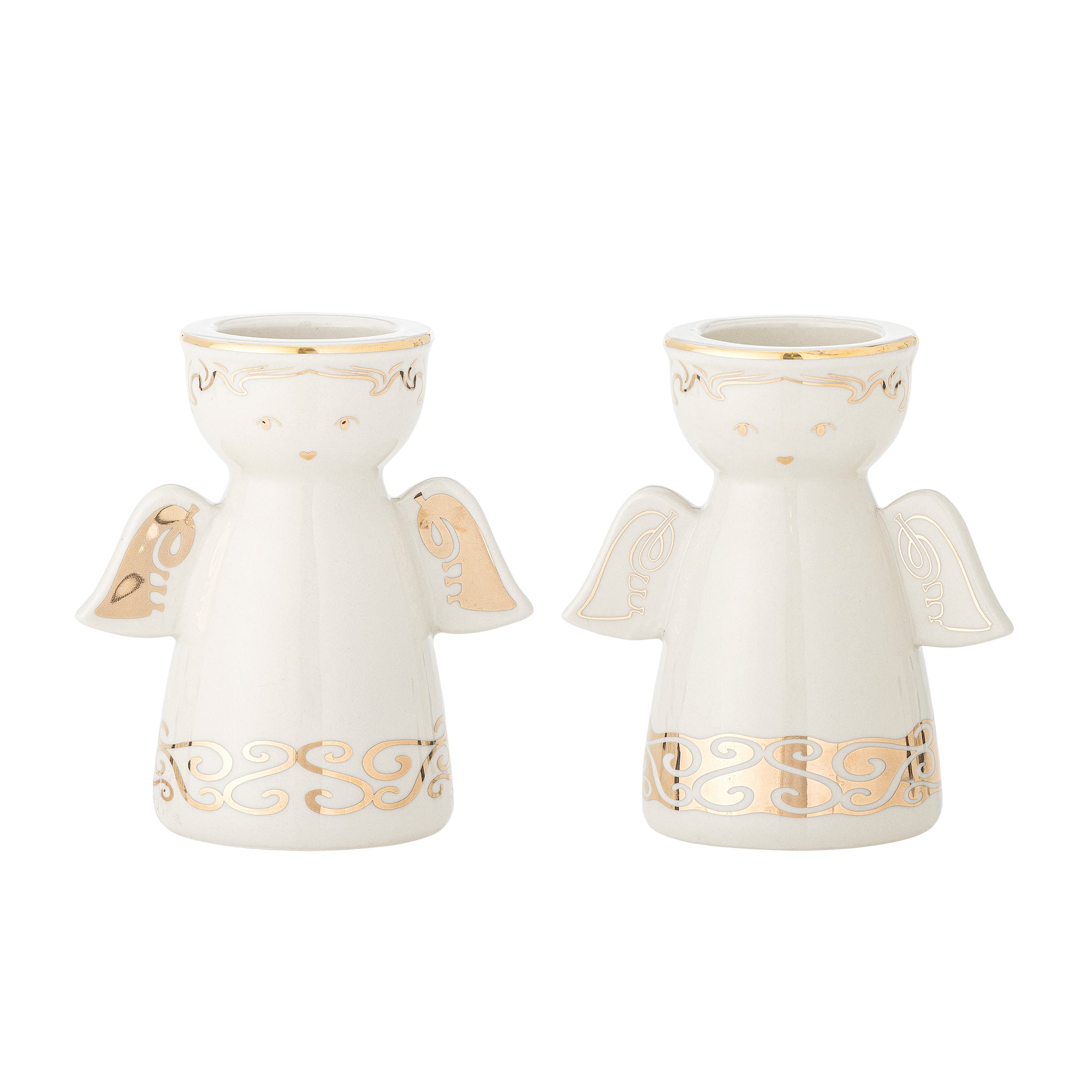 Bloomingville Faella Votiv- & Ljuslykta, Vit, Stengods