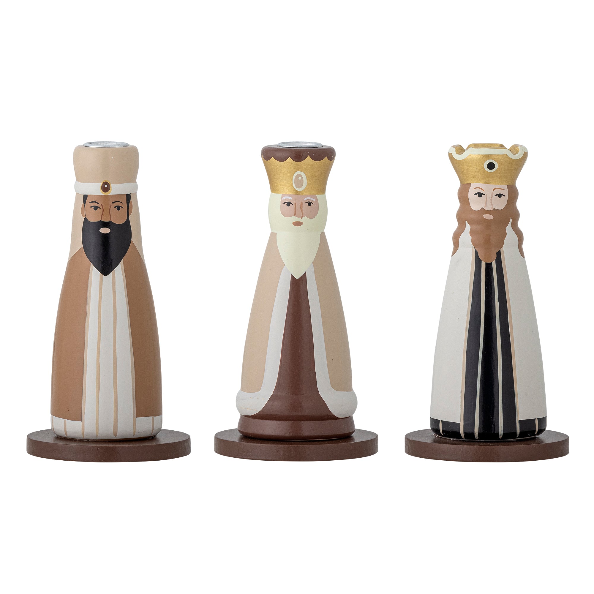 Bloomingville Betiel Ljushållare, Flerfärgad, FSC®100%, Bok