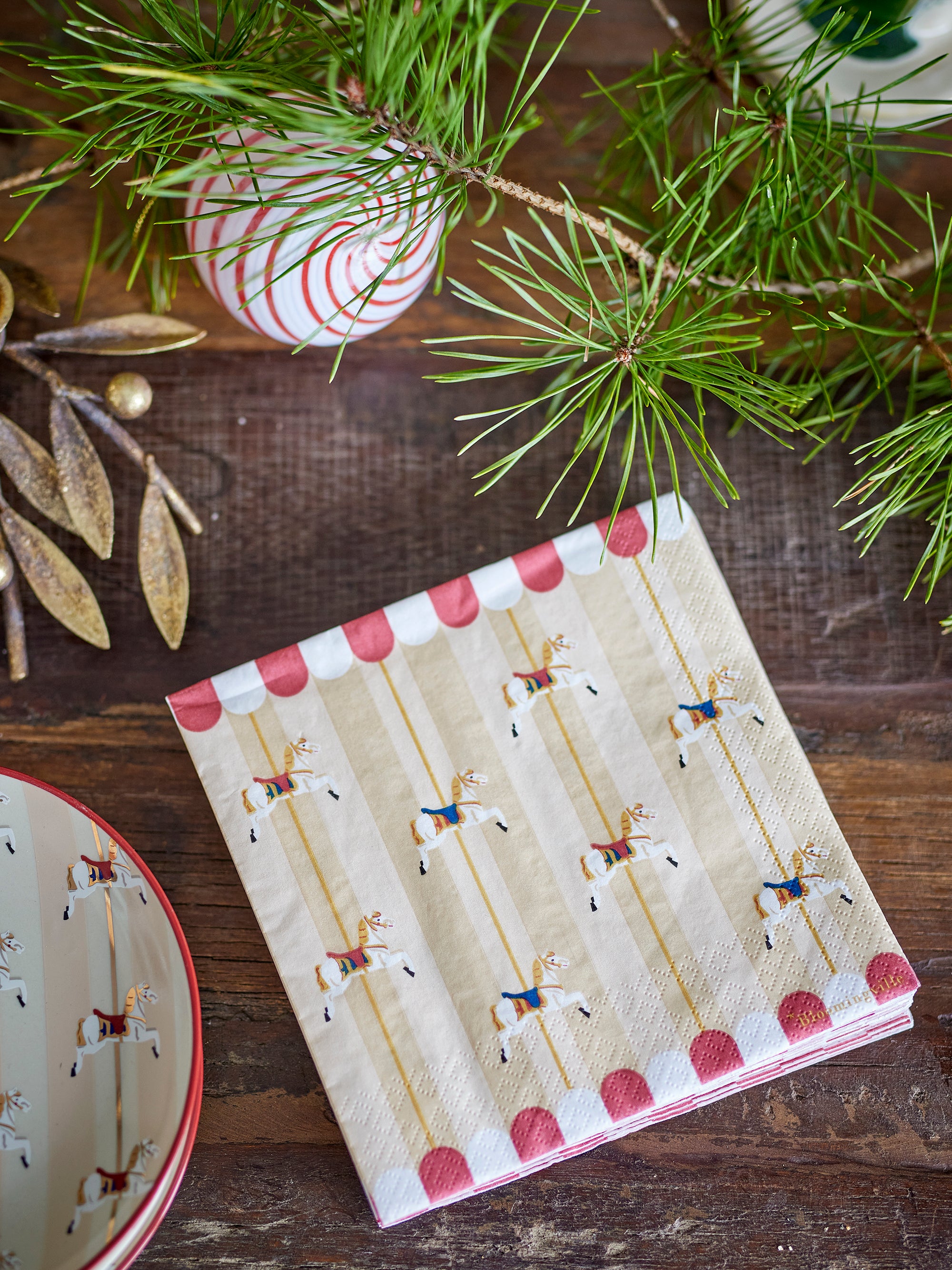 Bloomingville Merry-go-round Servett, Flerfärgad, FSC®Mix, Papper