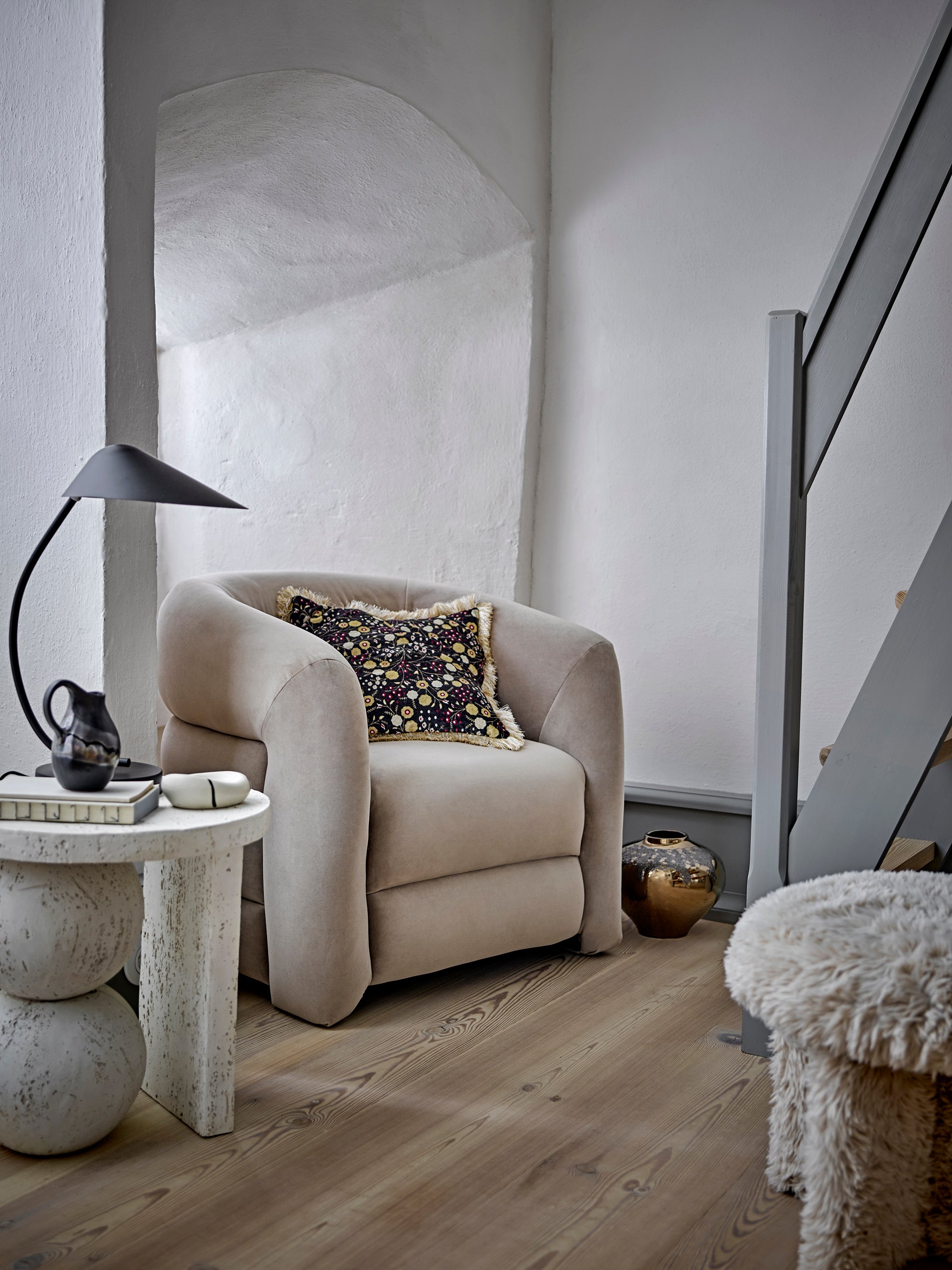 Bloomingville Eydis Kuddfodral, Blå, Viskos