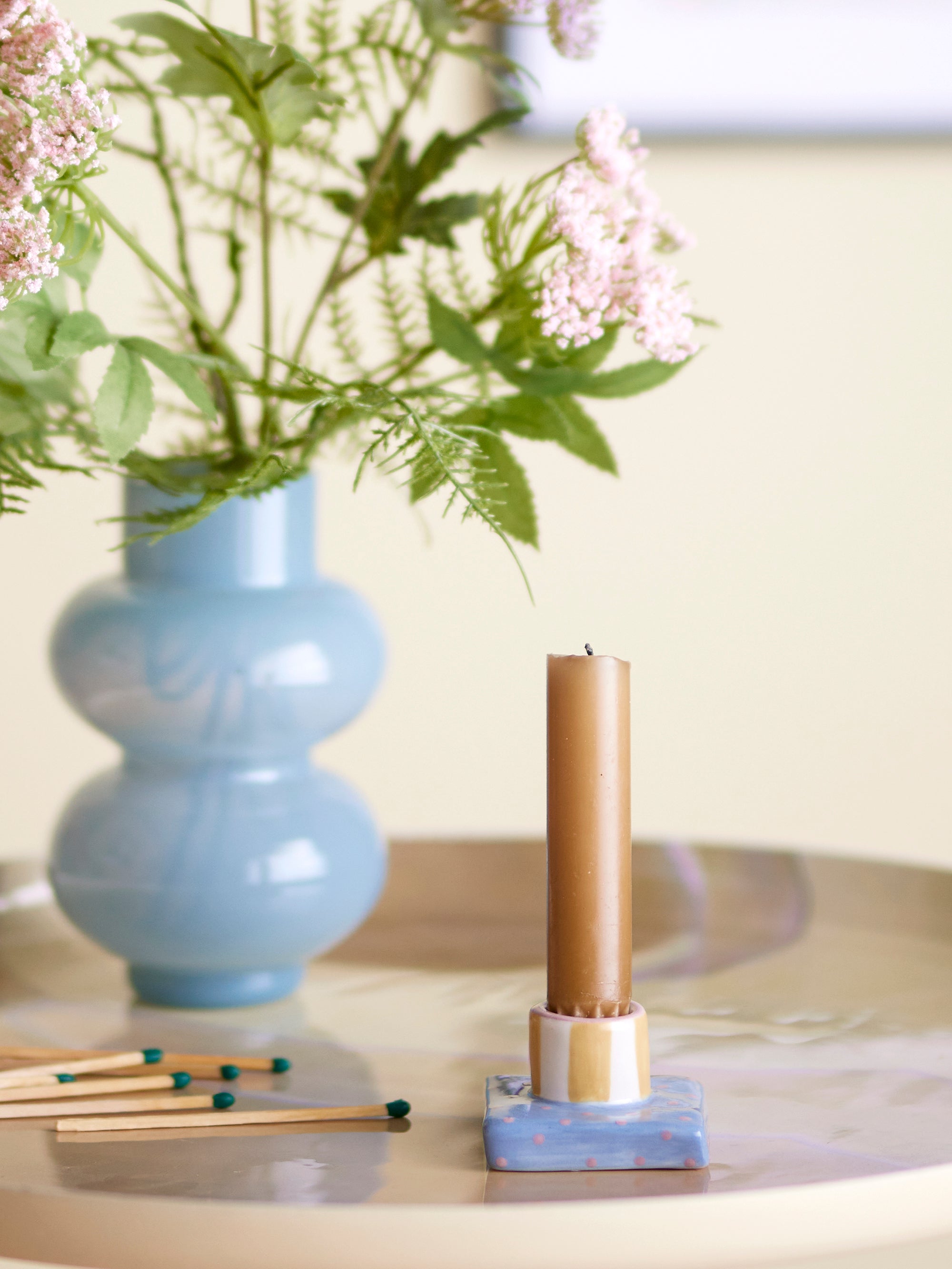 Bloomingville Tacana Ljusstake, Multi, Stengods