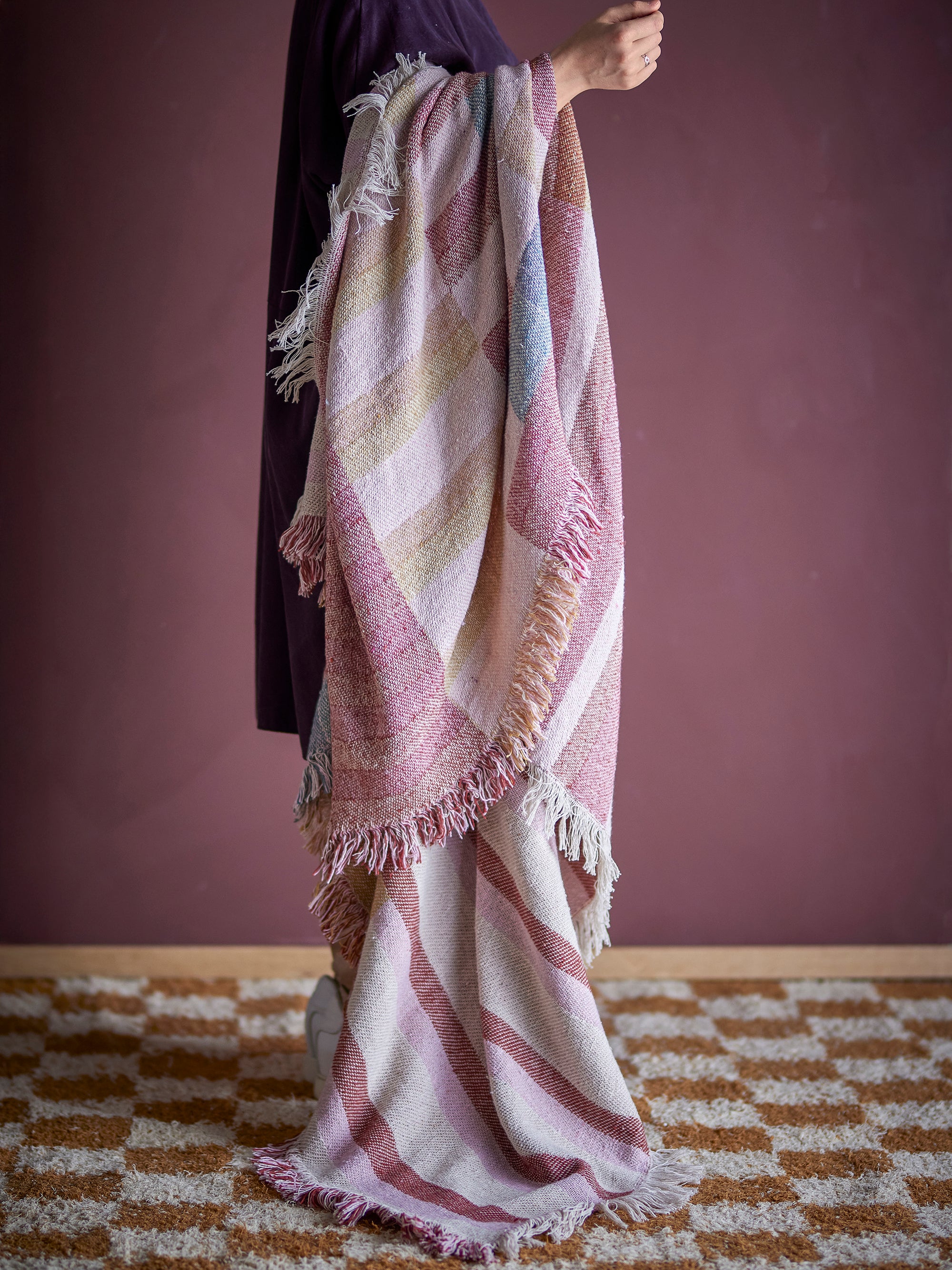 Bloomingville Lane Pläd, Multi, Återvunnen Bomull