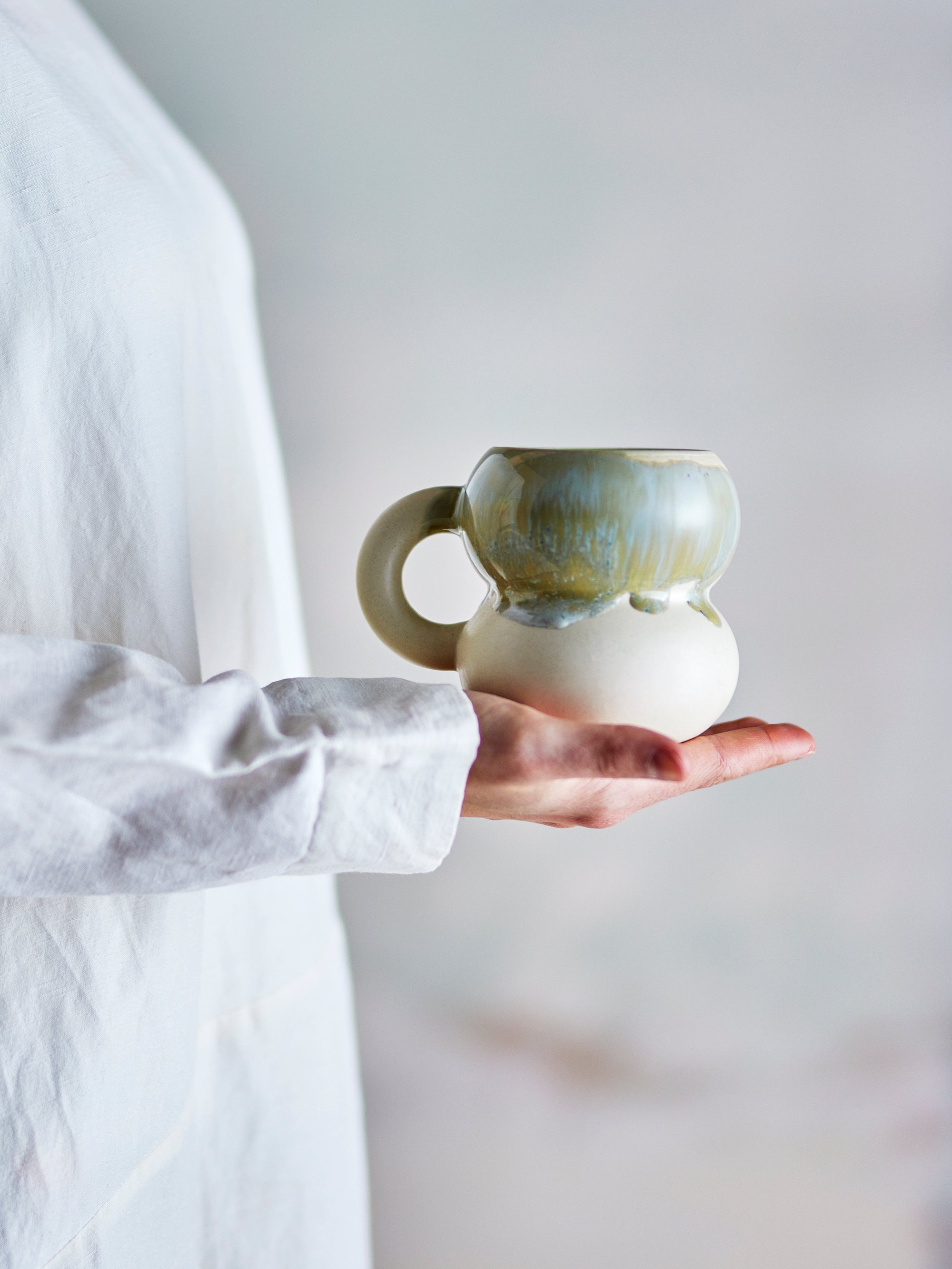 Bloomingville Luna Cup, Blå, Stengods