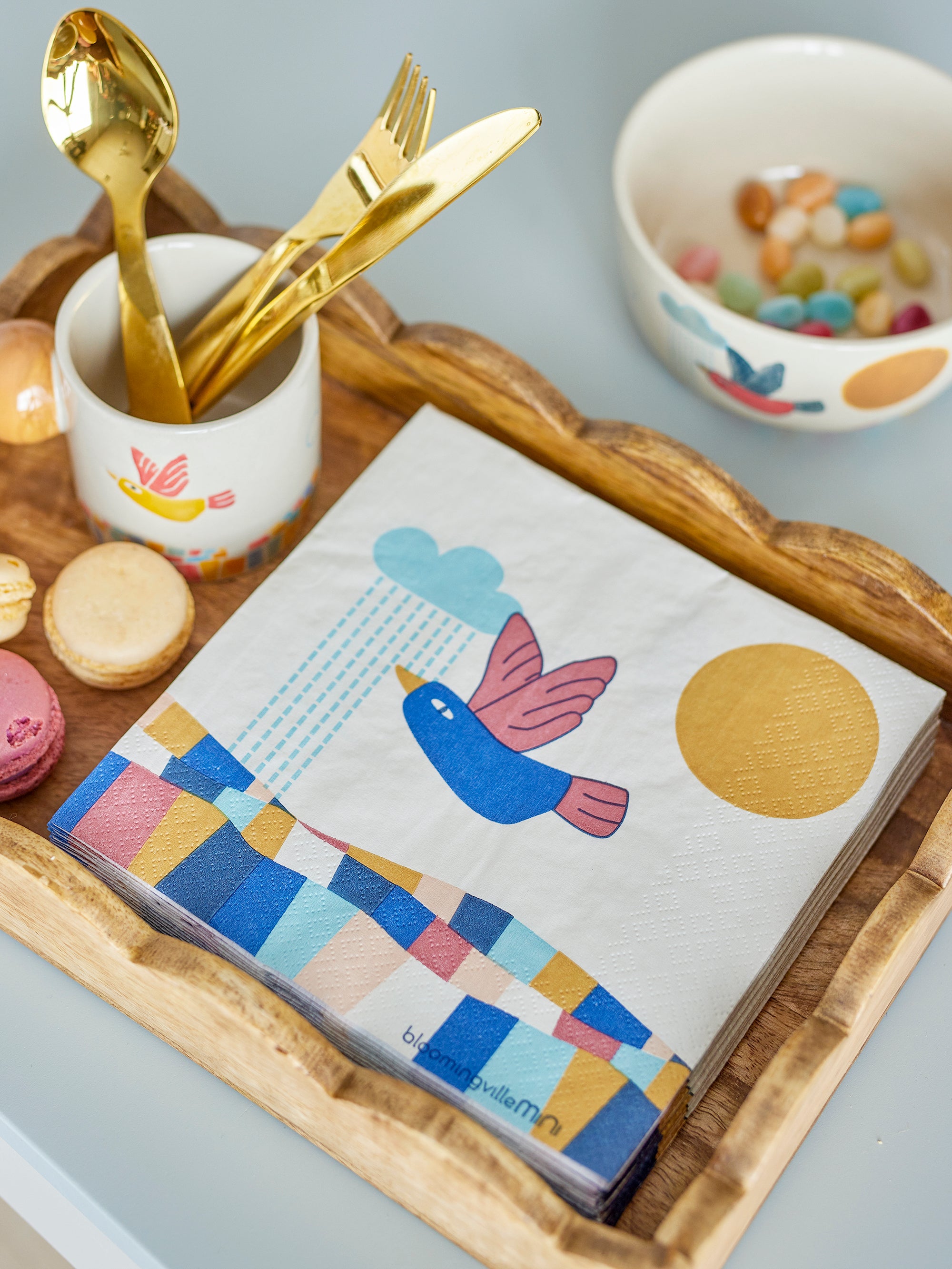 Bloomingville Mini Colorine Servett, Natur, FSC® Mix, Papper