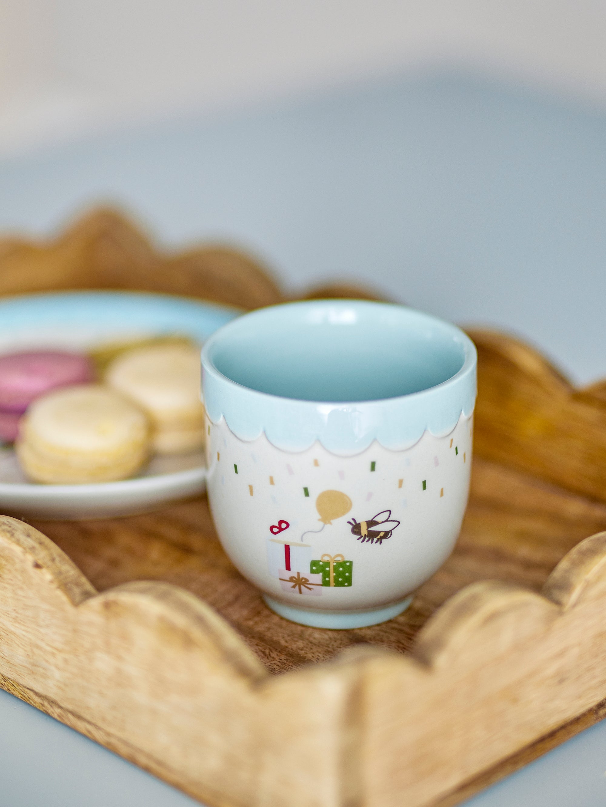 Bloomingville Mini Celebrate Kopp, Blå, Stengods