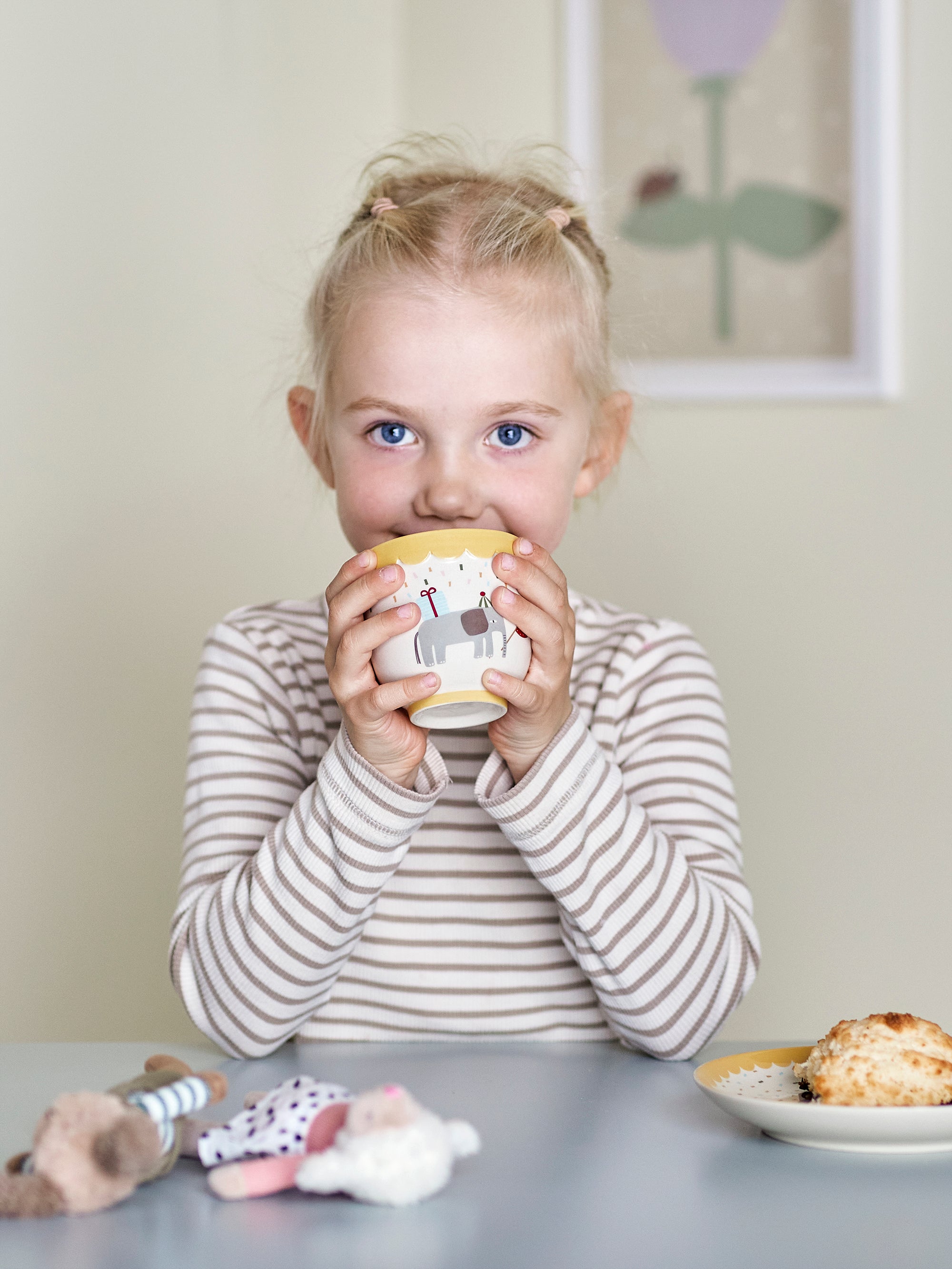 Bloomingville Mini Celebrate Kopp, Gul, Stengods