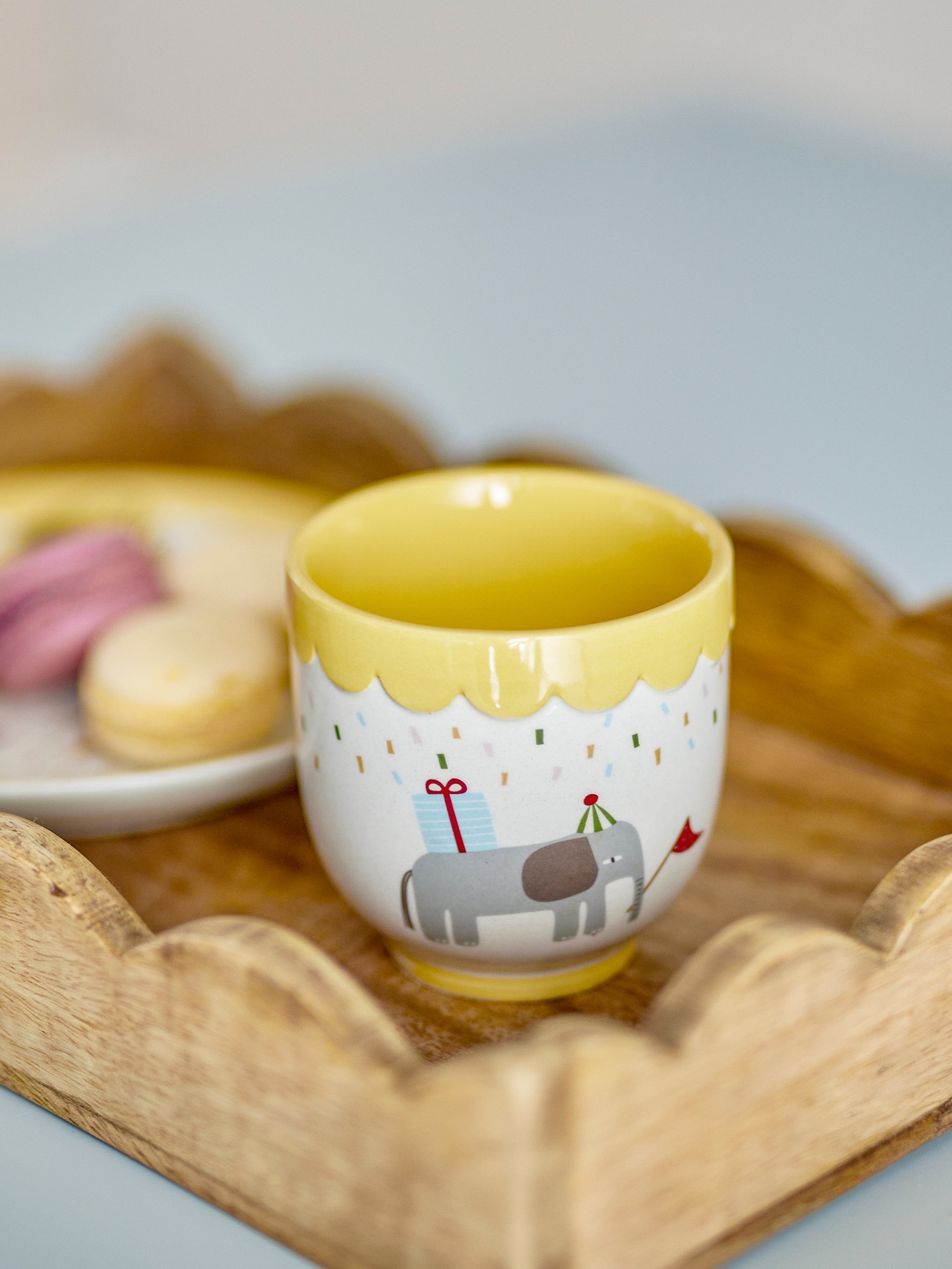 Bloomingville Mini Celebrate Kopp, Gul, Stengods