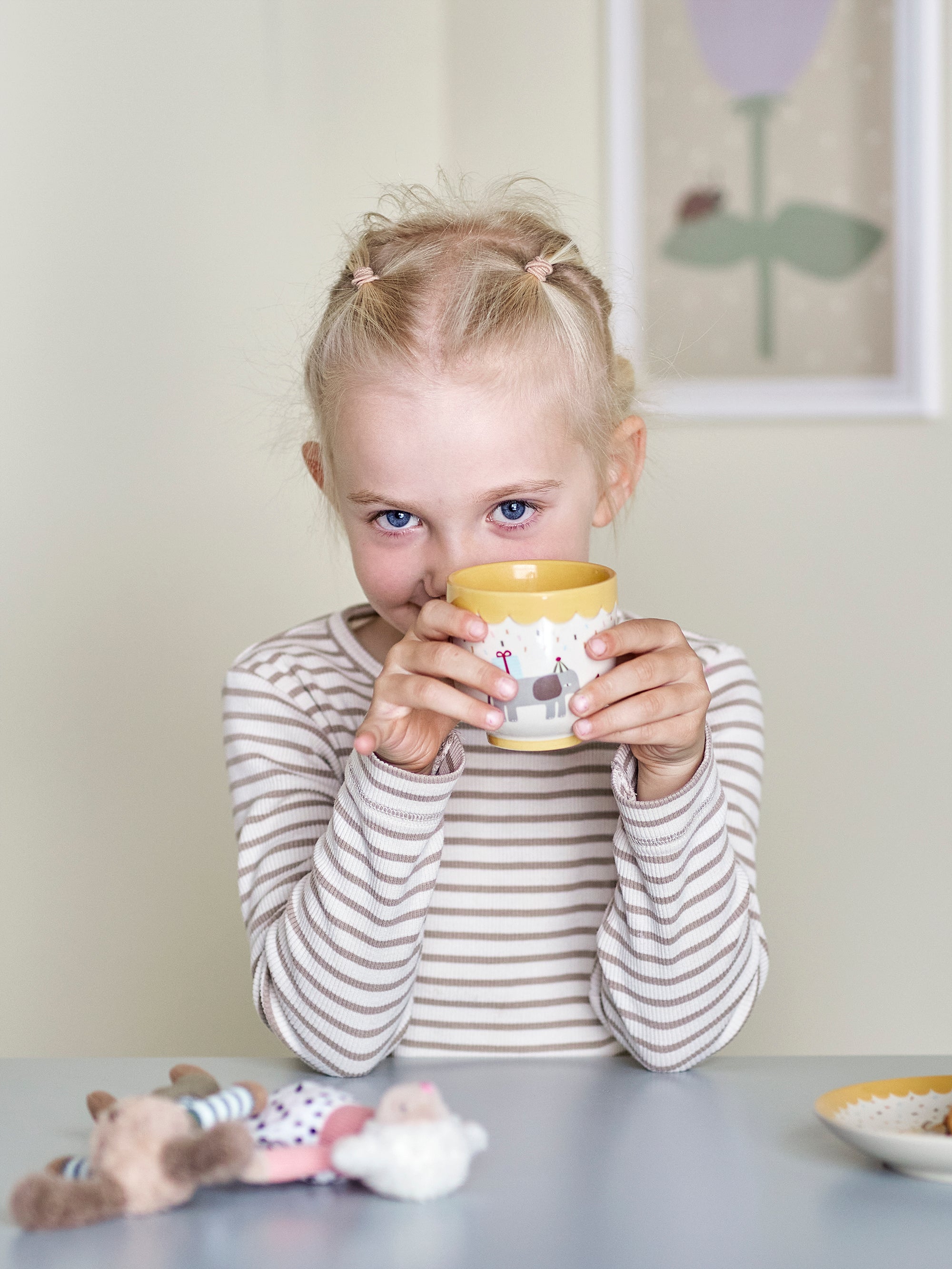 Bloomingville Mini Celebrate Kopp, Gul, Stengods