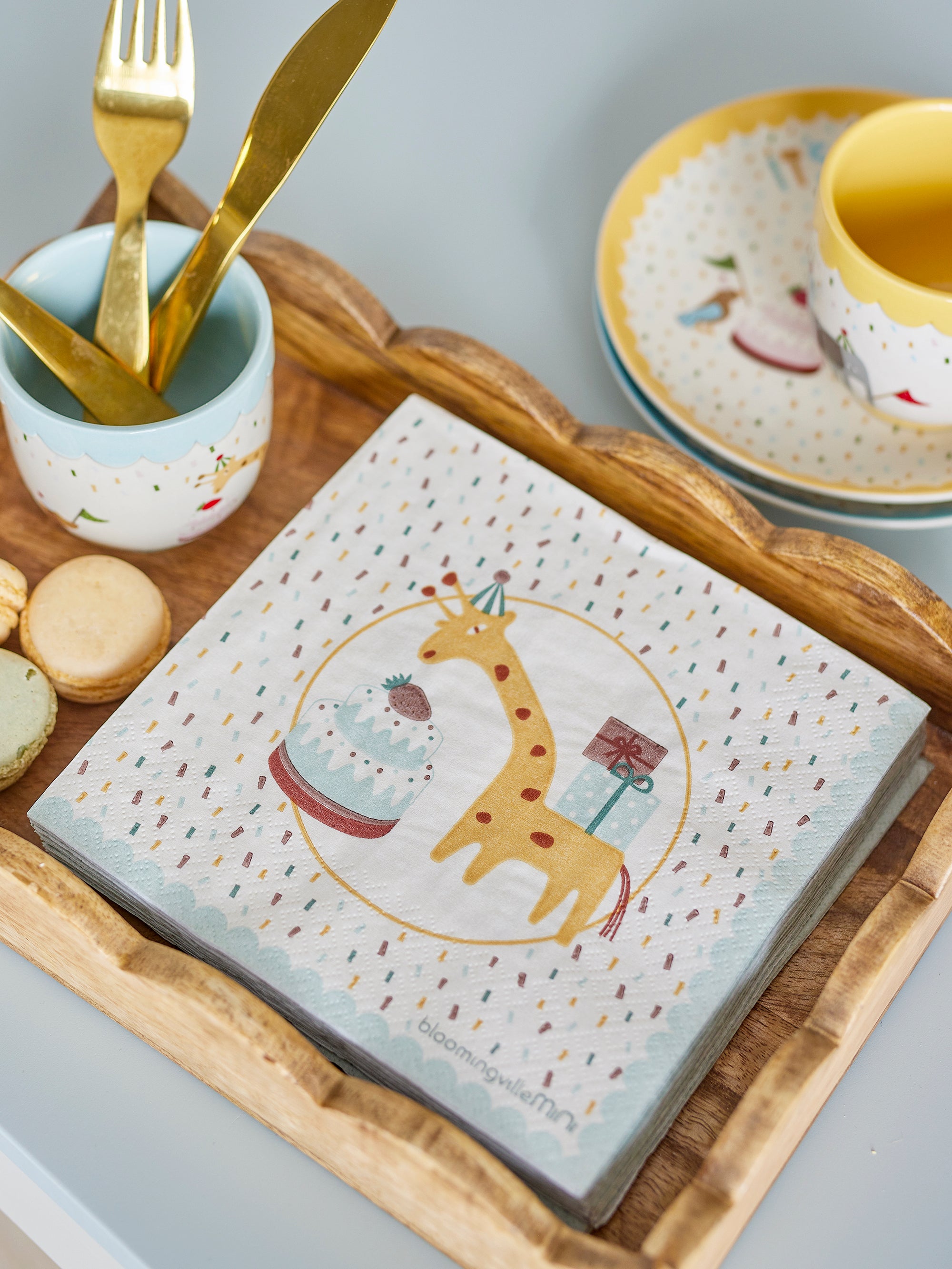 Bloomingville Mini Celebrate Servett, Blå, FSC® Mix, Papper