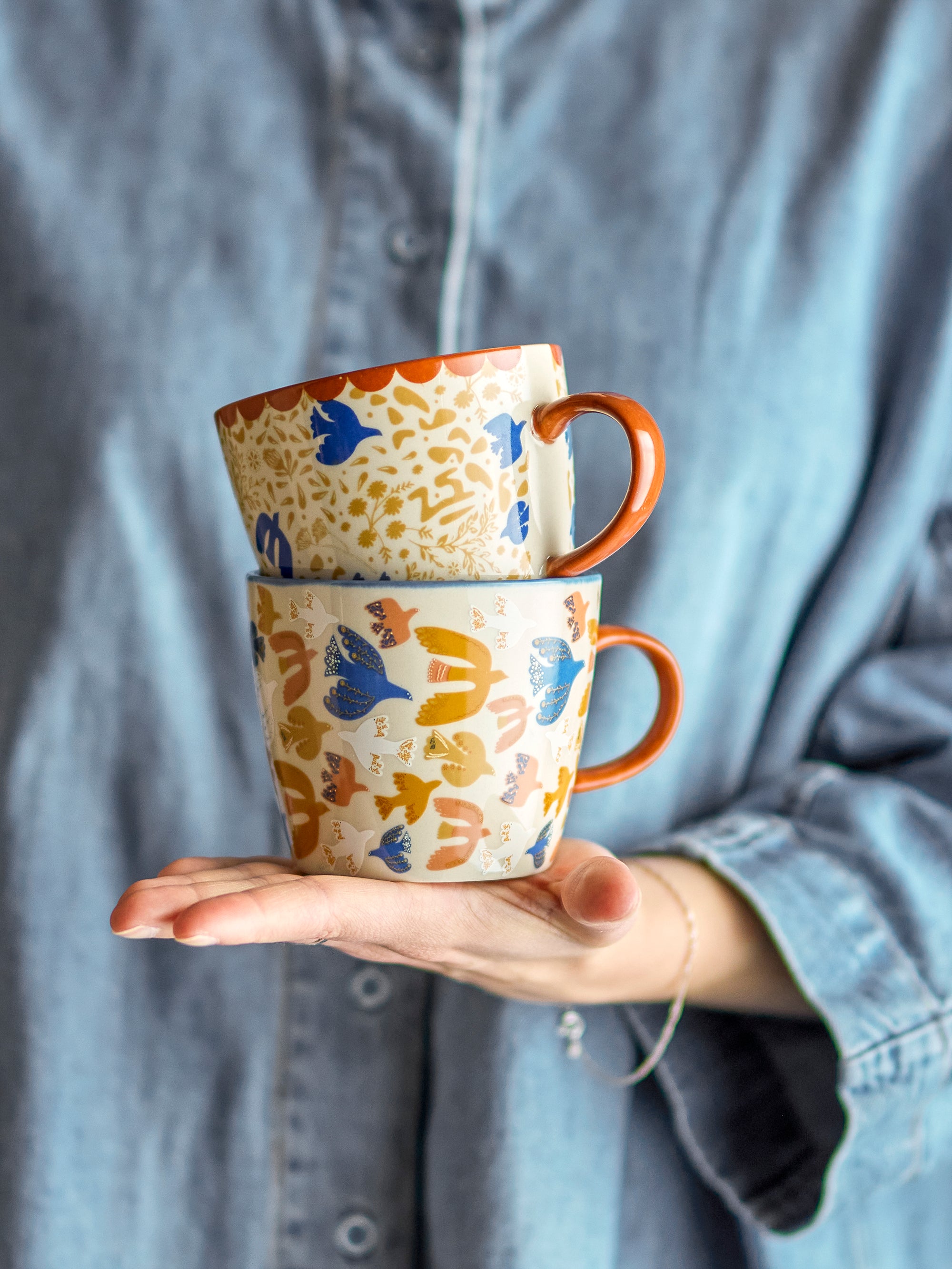 Bloomingville Anniversary Kopp, Multi, Stengods