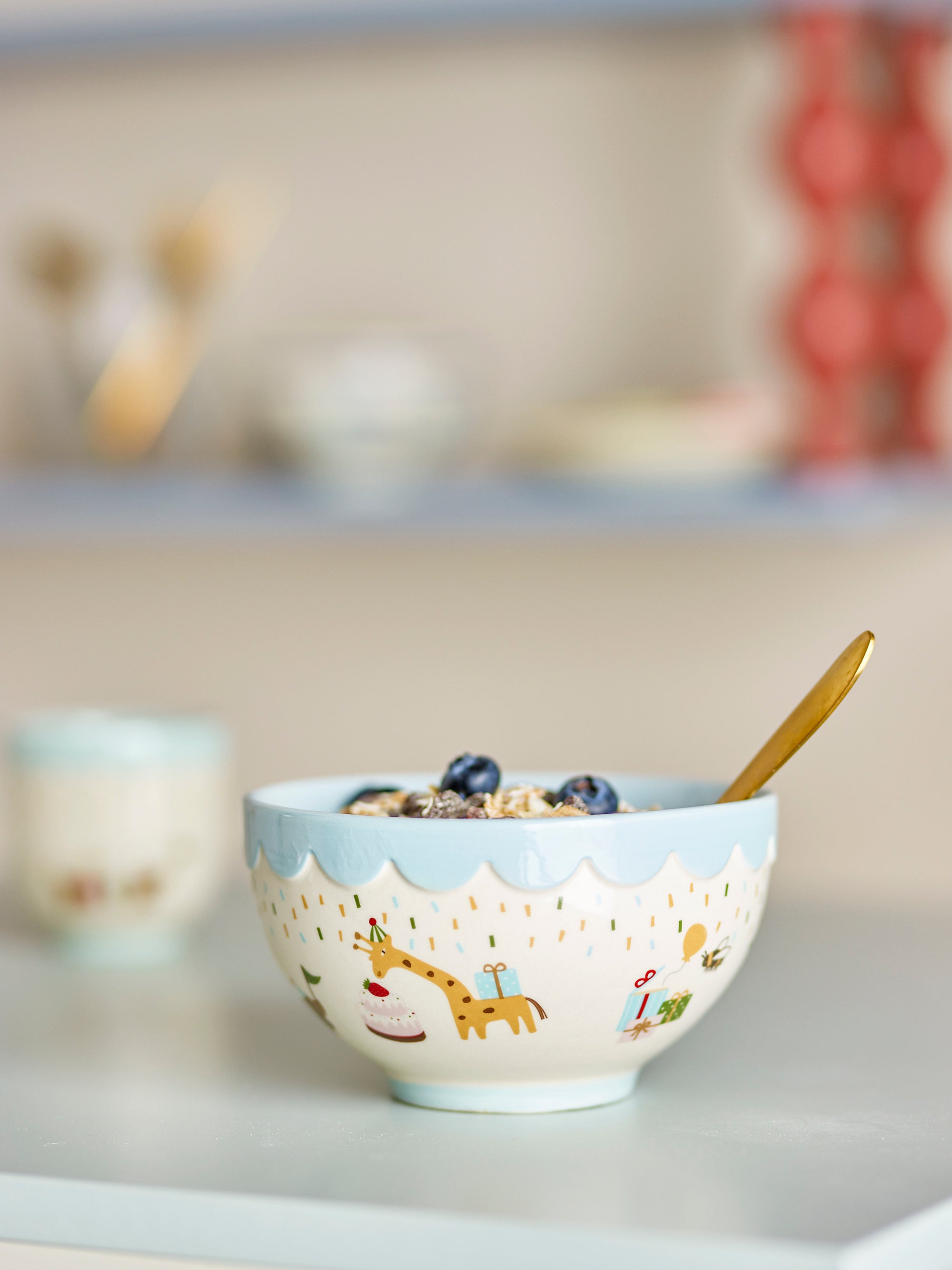 Bloomingville Mini Celebrate Skål, Blå, Stengods