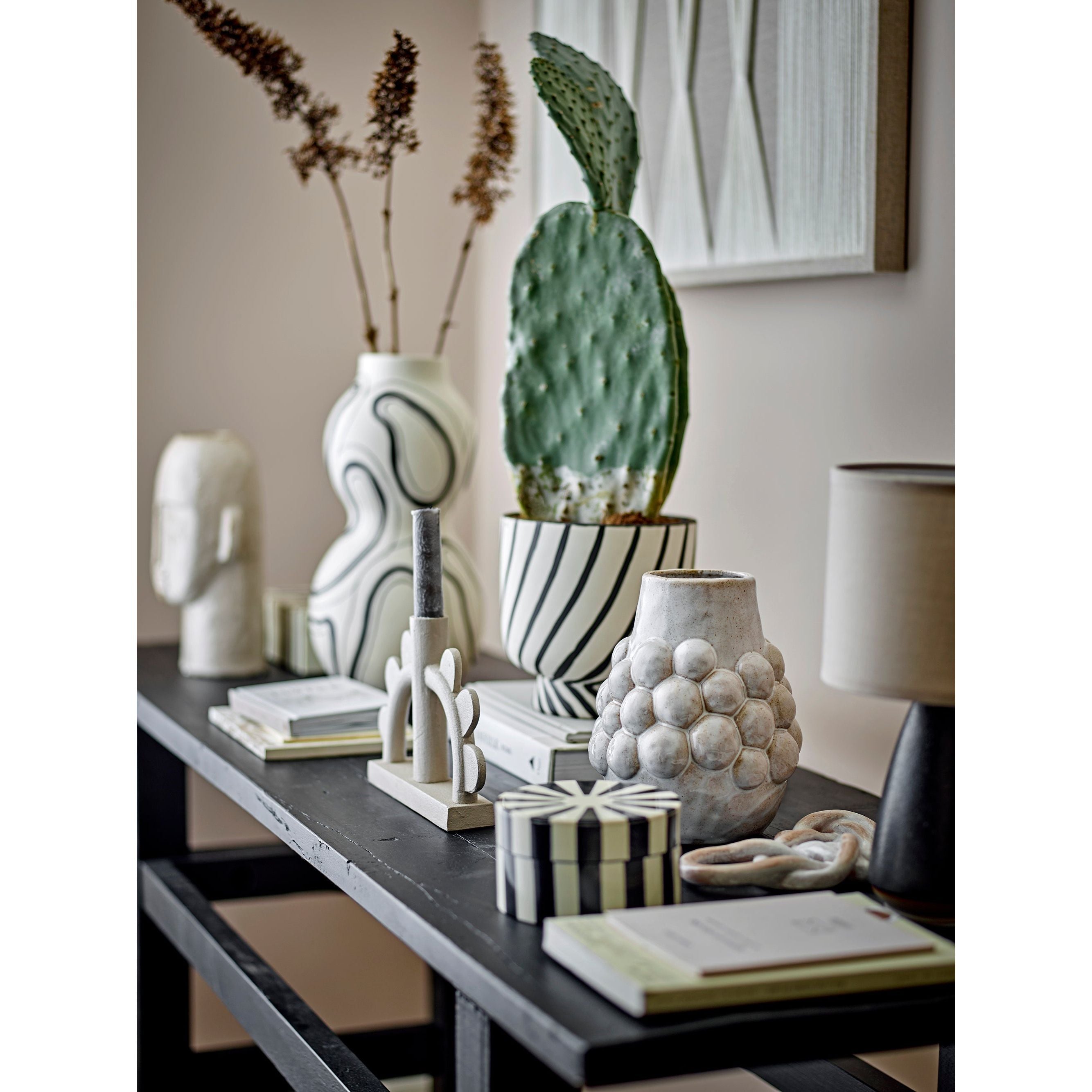 Bloomingville Riber Konsolbord, Svart, Återvunnet Trä