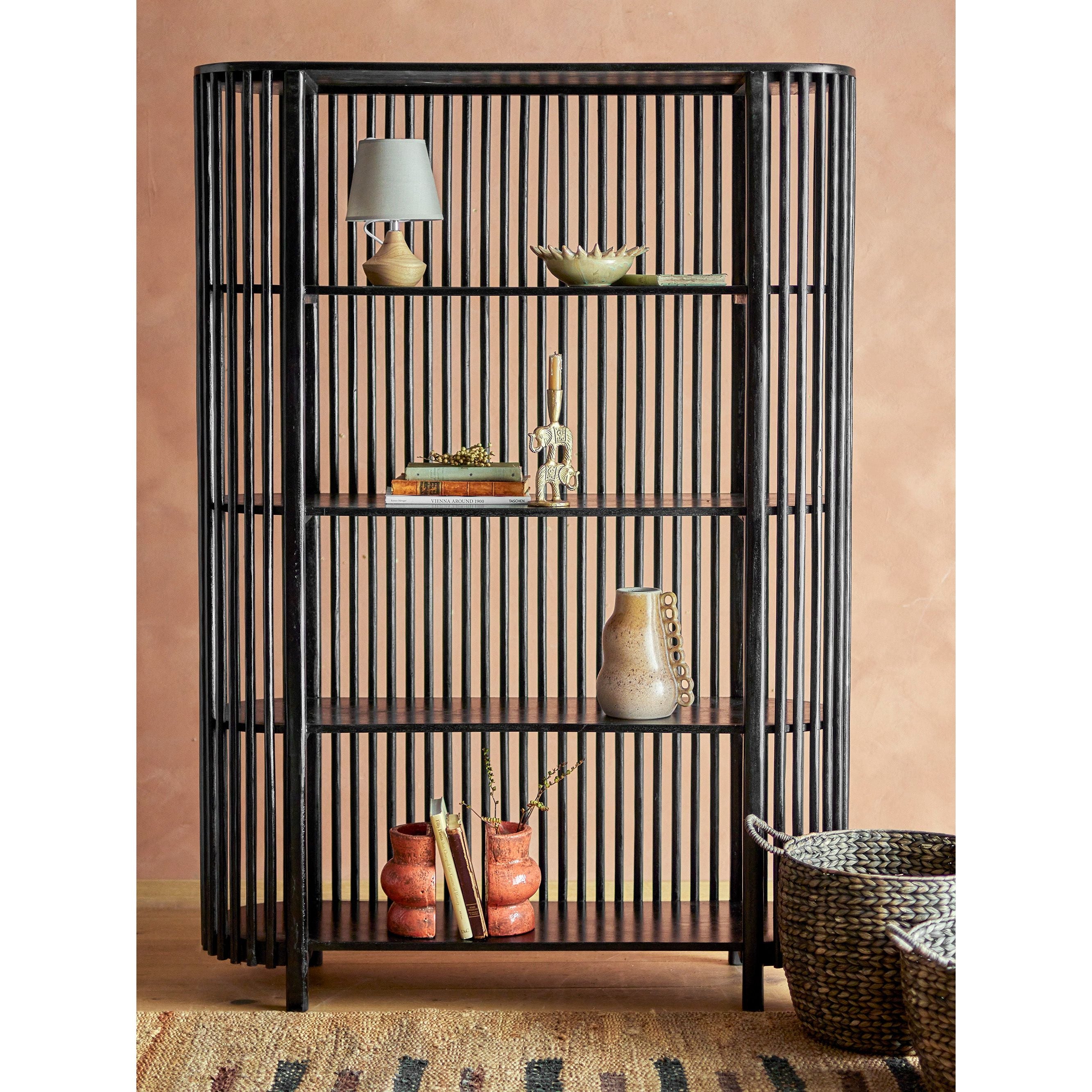 Creative Collection Sali Bokhylla, Svart, Mango