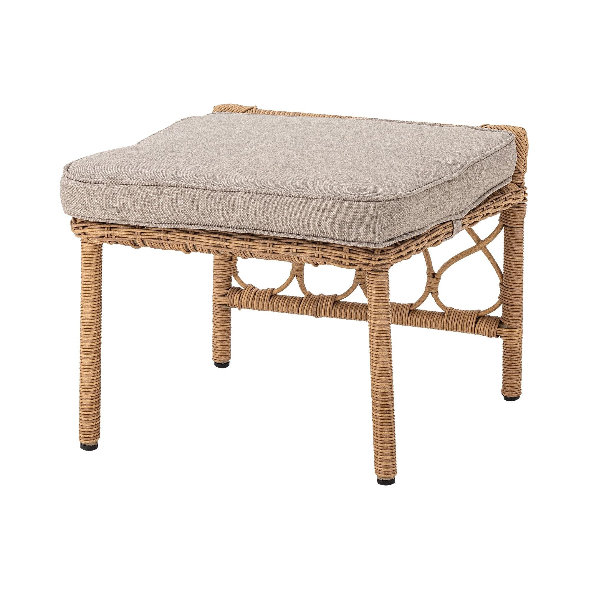 Bloomingville Belluce Loungestol med Pall, Natur, Polyrattan