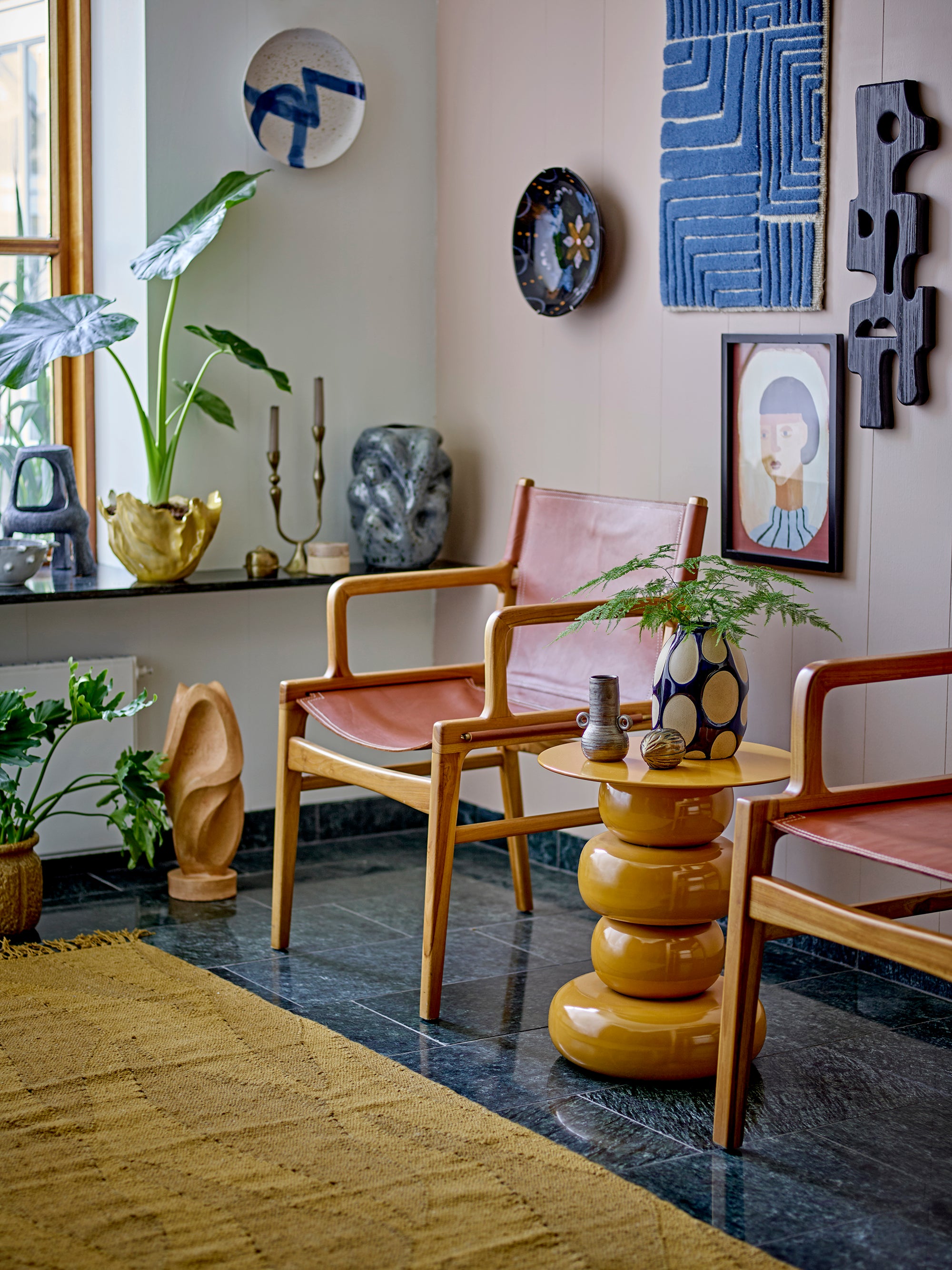 Bloomingville Sare Väggdekoration, Svart, MDF