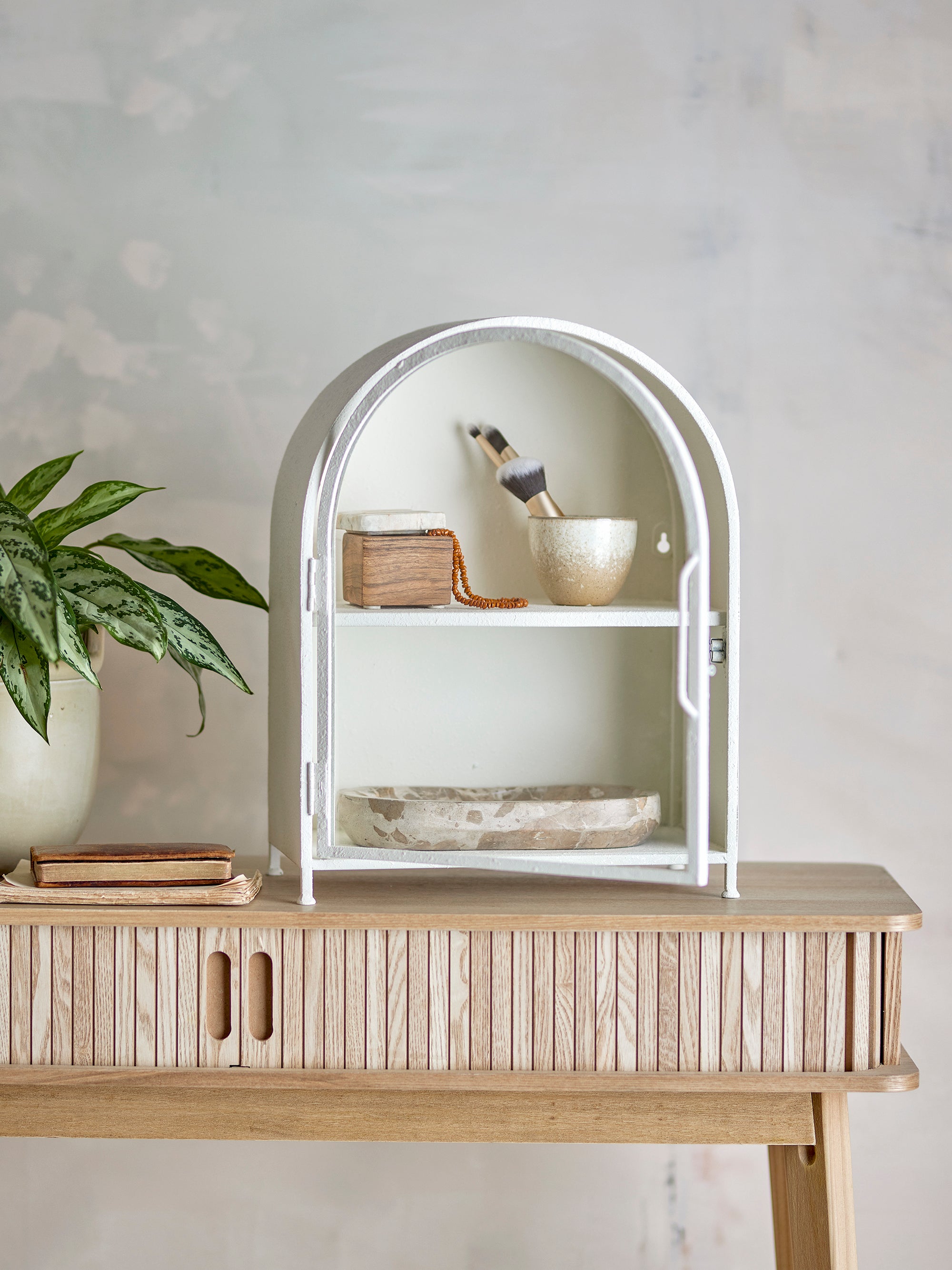 Bloomingville Soria Skåp, Vit, Metall