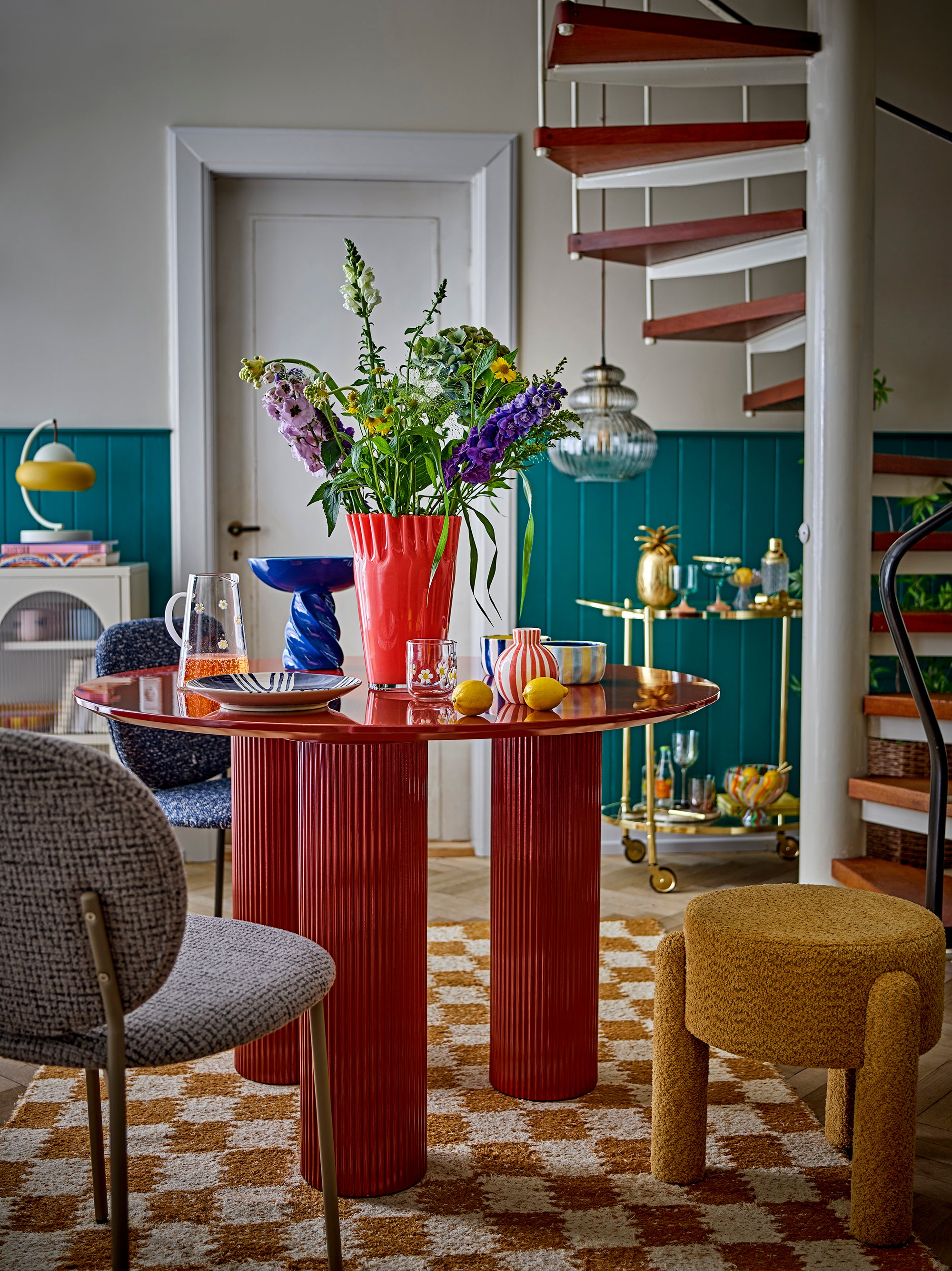 Bloomingville Bruno Pall, Gul, Polyester