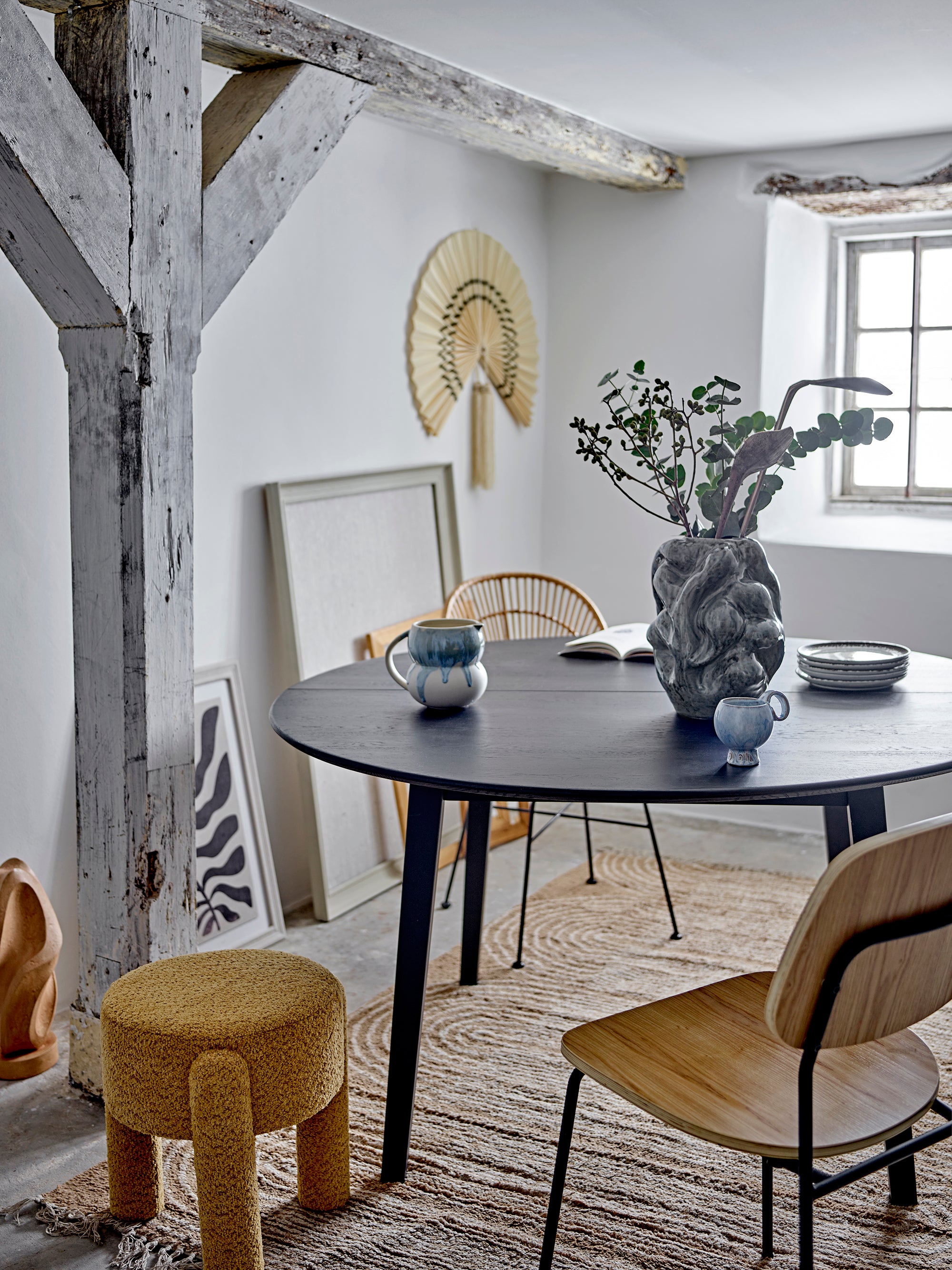 Bloomingville Bruno Pall, Gul, Polyester