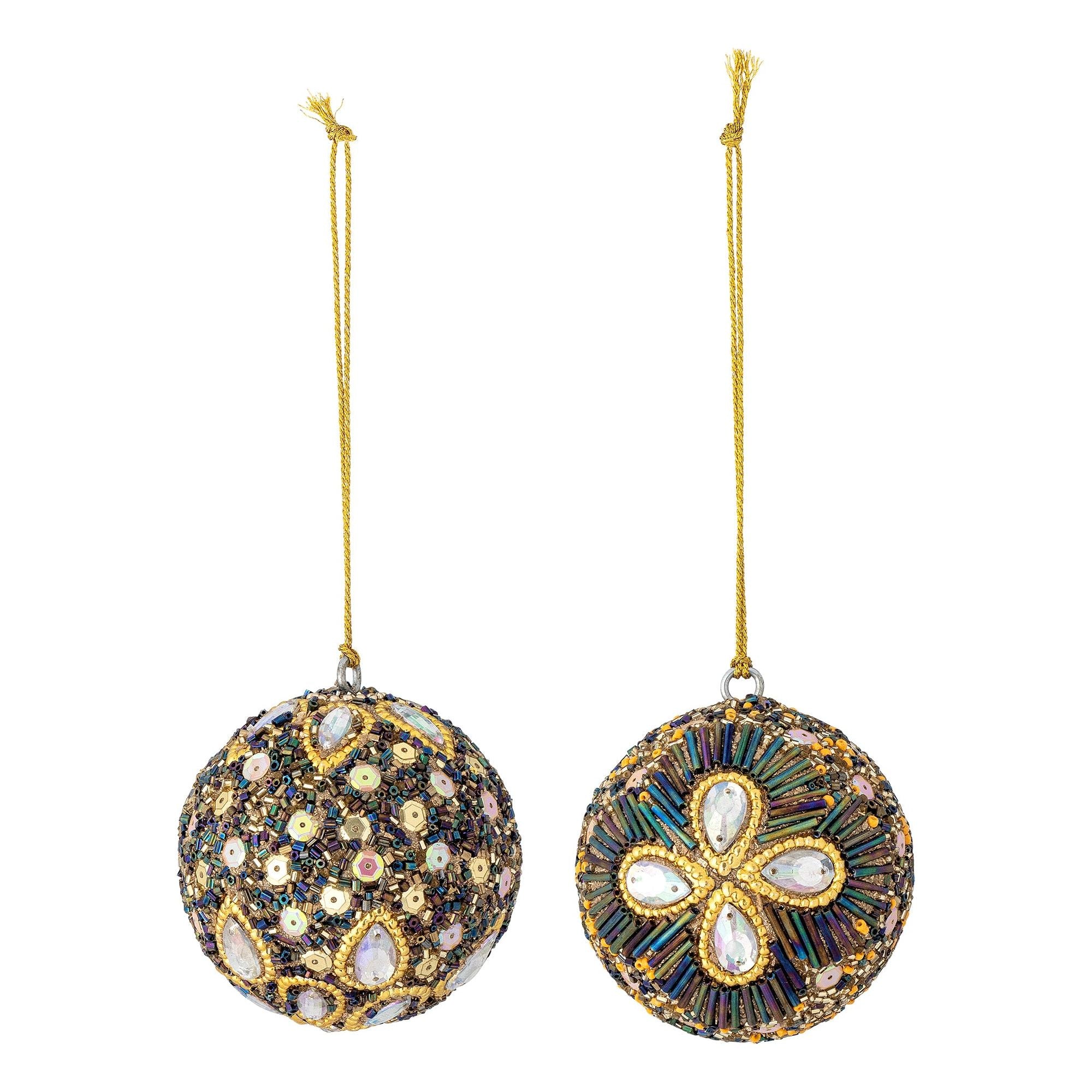 Bloomingville Eleanore Julgranskula, Blå, Glas