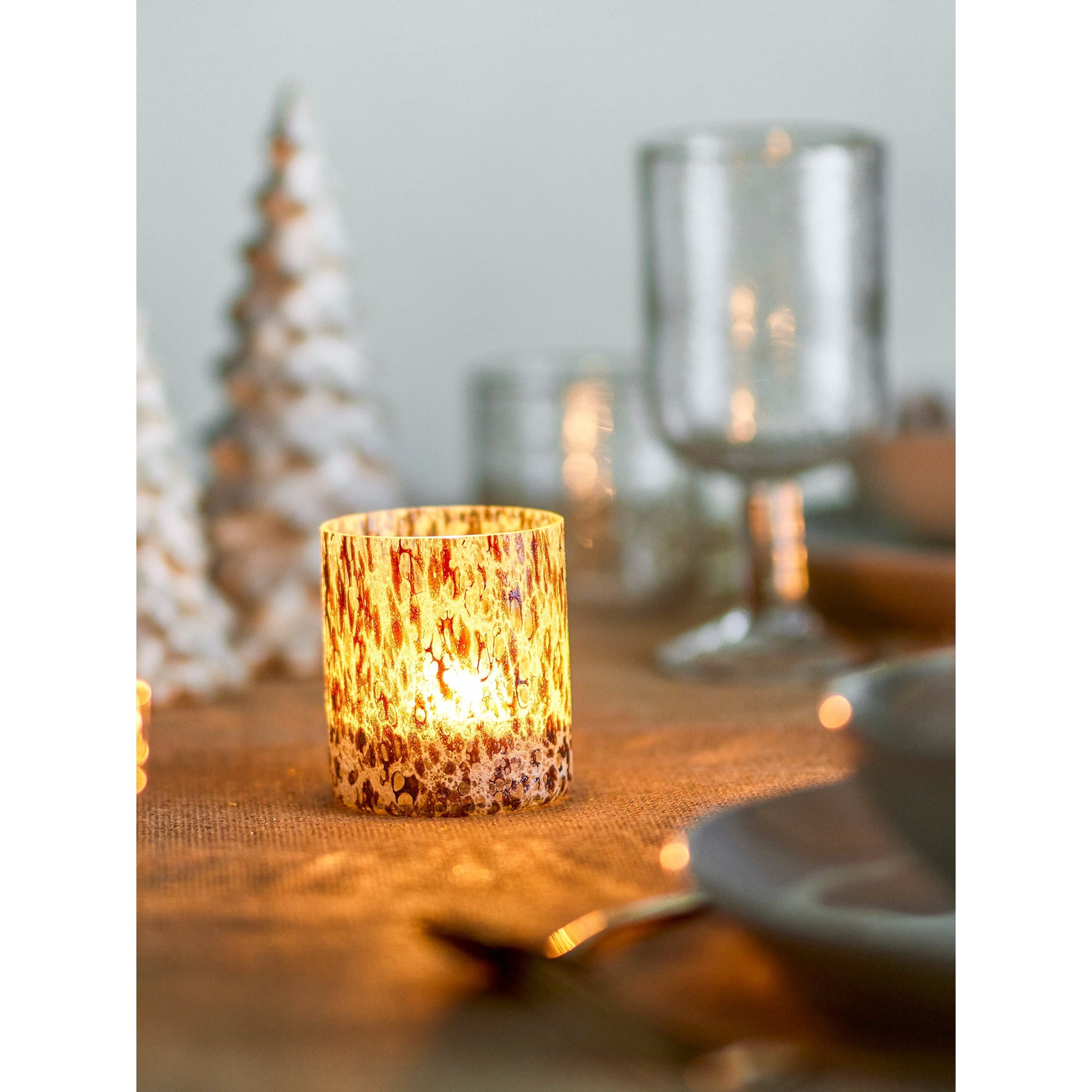 Bloomingville Felicita Värmeljushållare, Brun, Återvunnet Glas