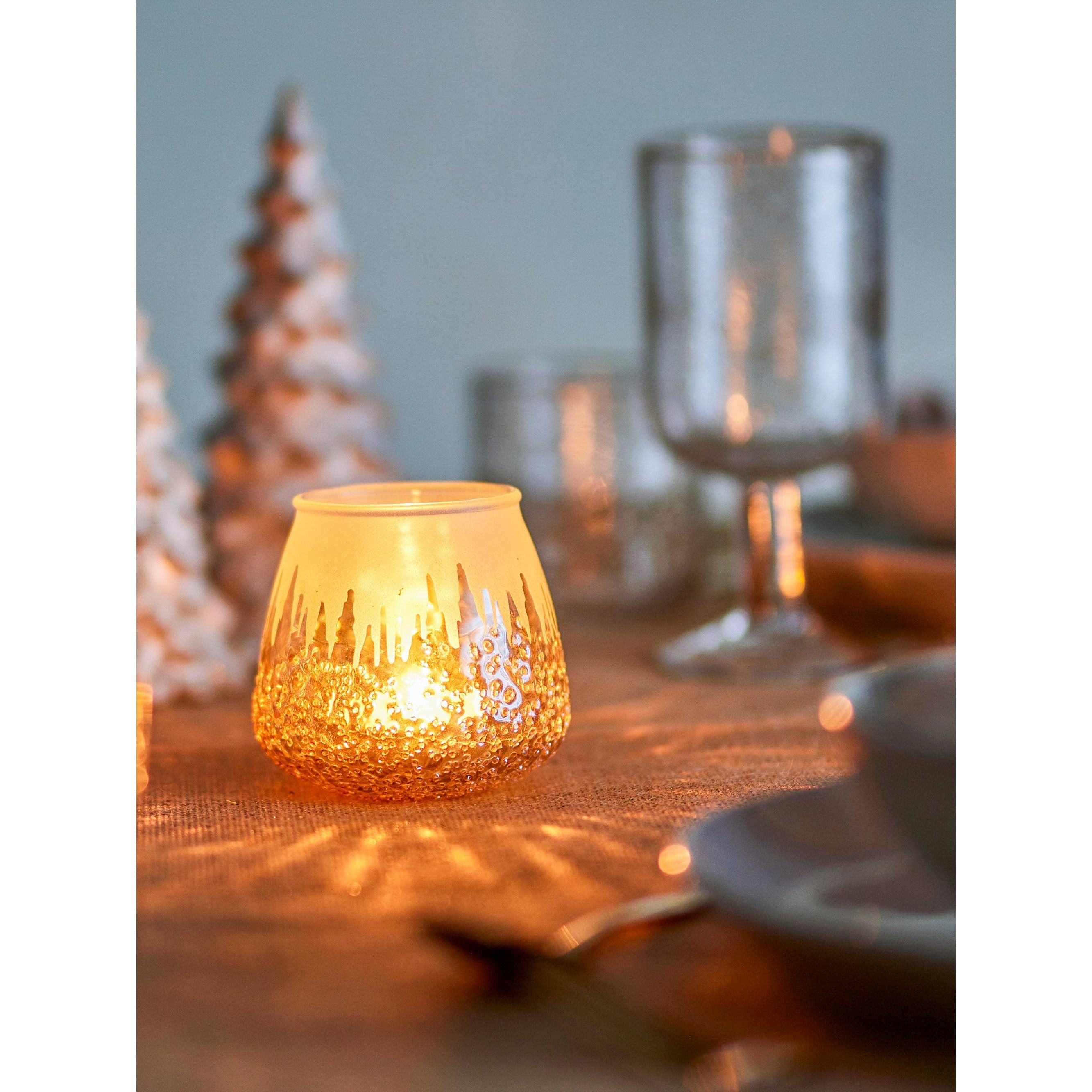 Bloomingville Fenjah Votiv, Guld, Återvunnet Glas