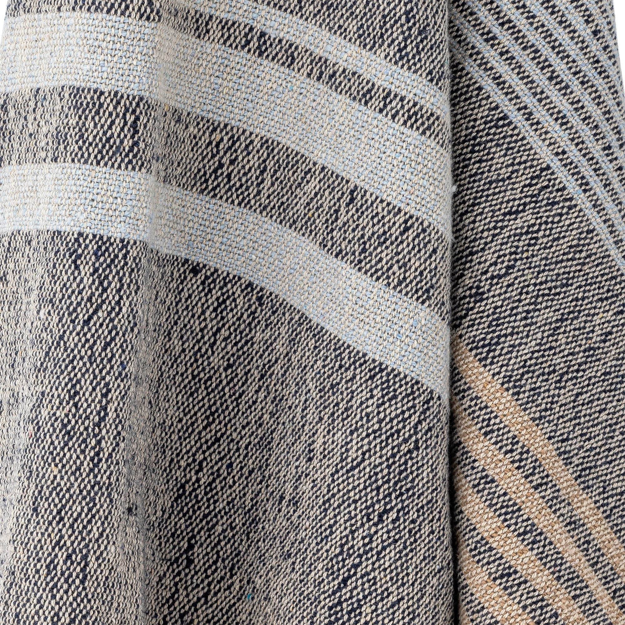 Creative Collection Ferrara Pläd, Blå, Återvunnen Bomull