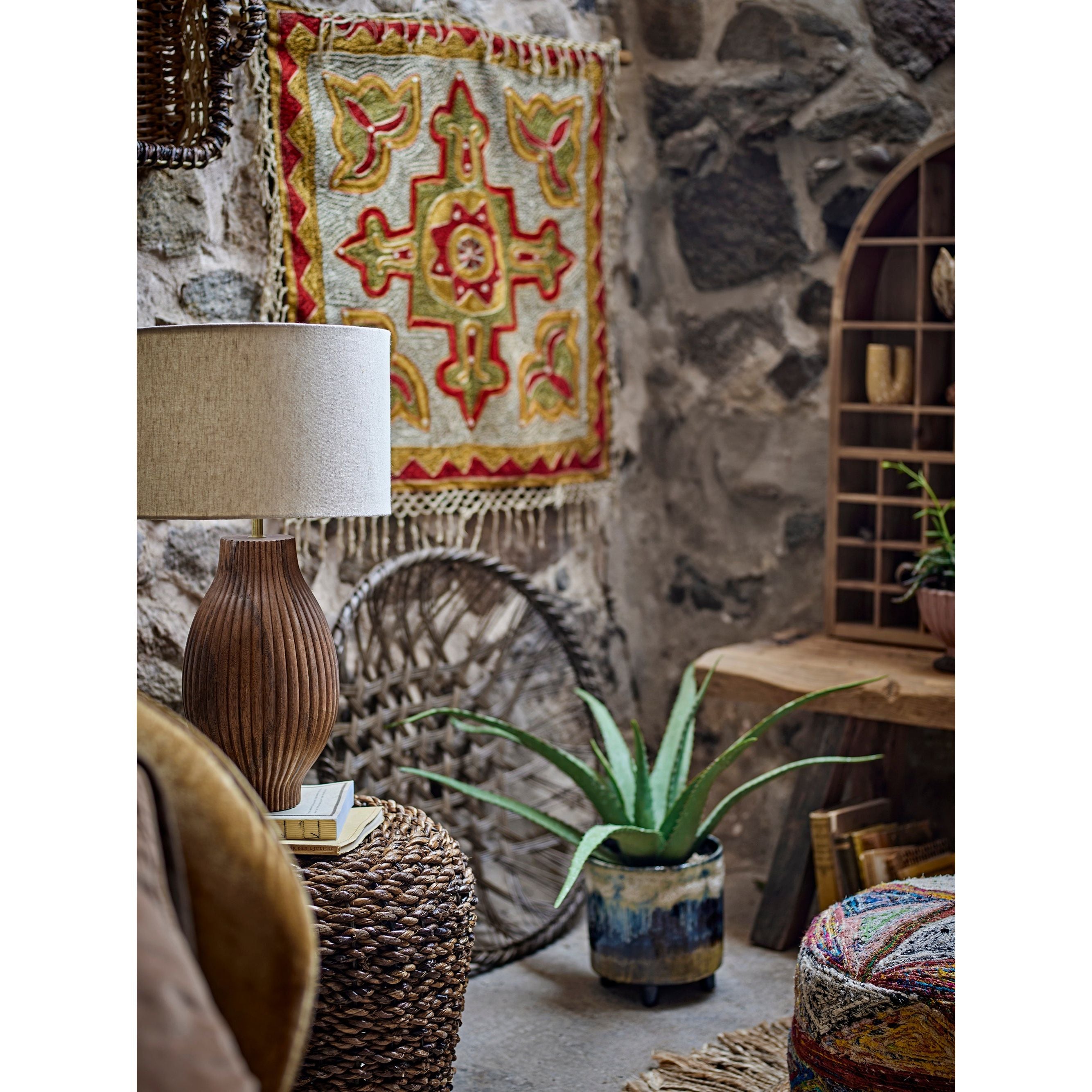 Creative Collection Mughal Väggdekoration, Röd, Bomull