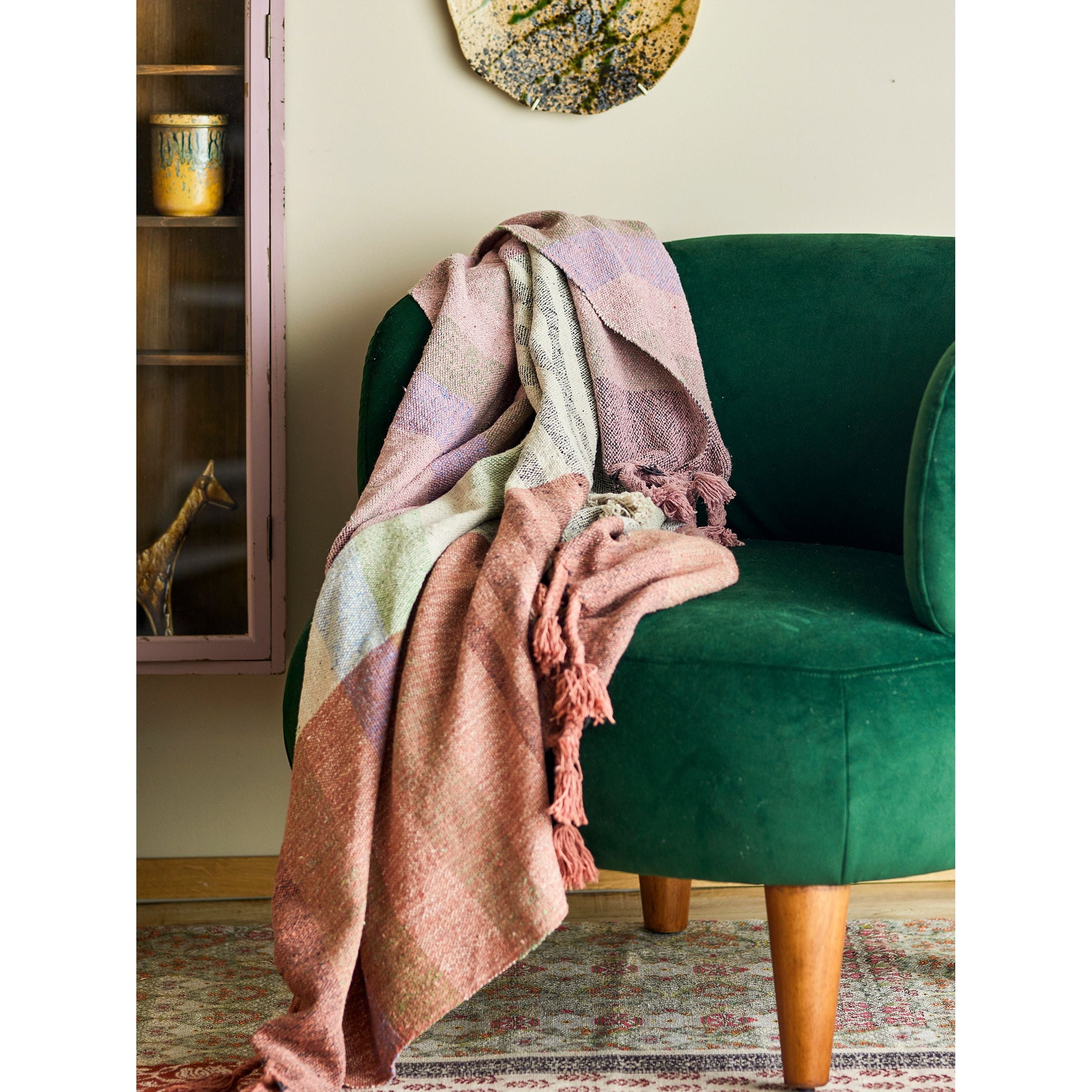 Creative Collection Desire Pläd, Rosa, Återvunnen Bomull