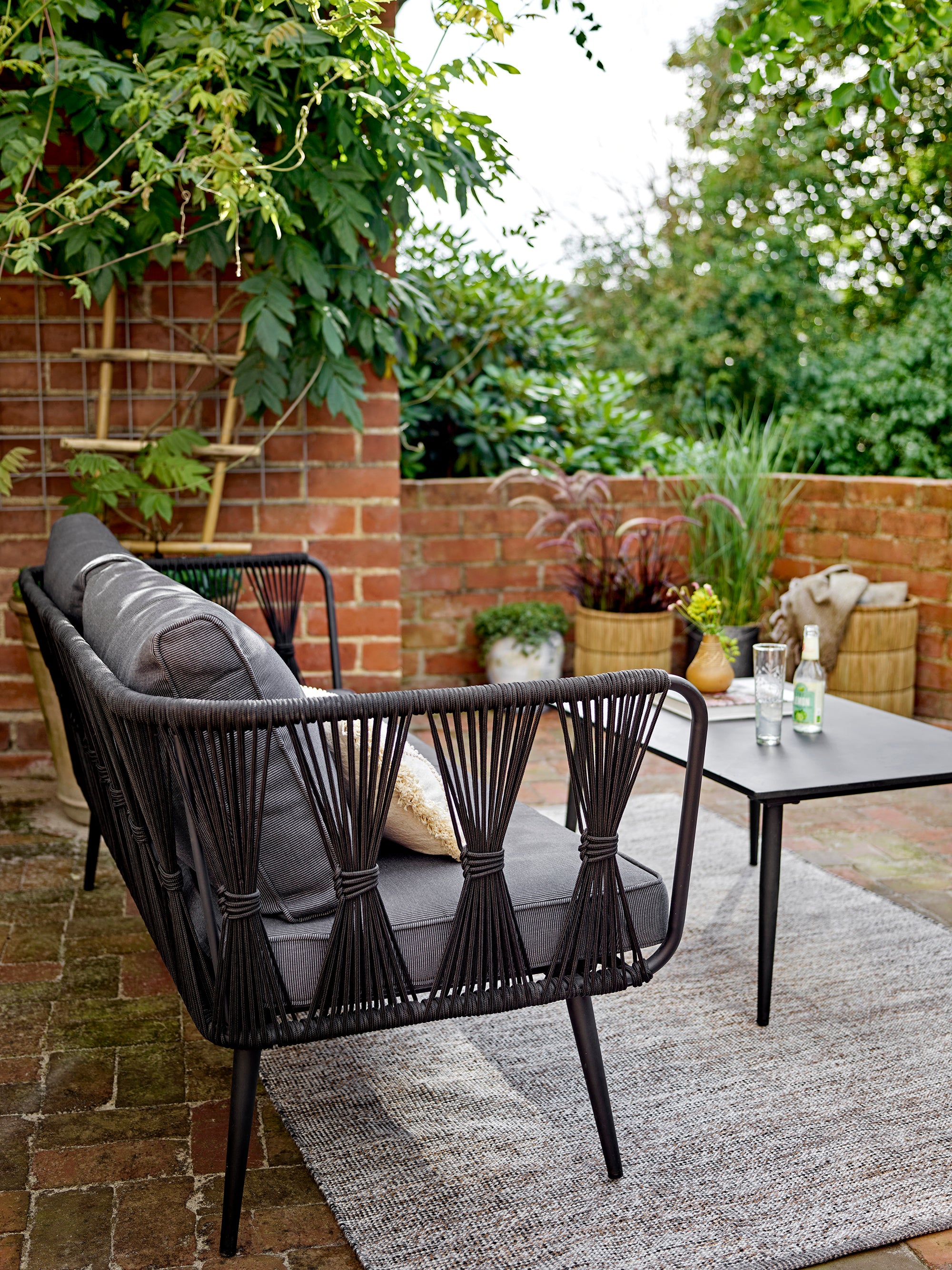 Bloomingville Peretti Matta, Grå, Polyester