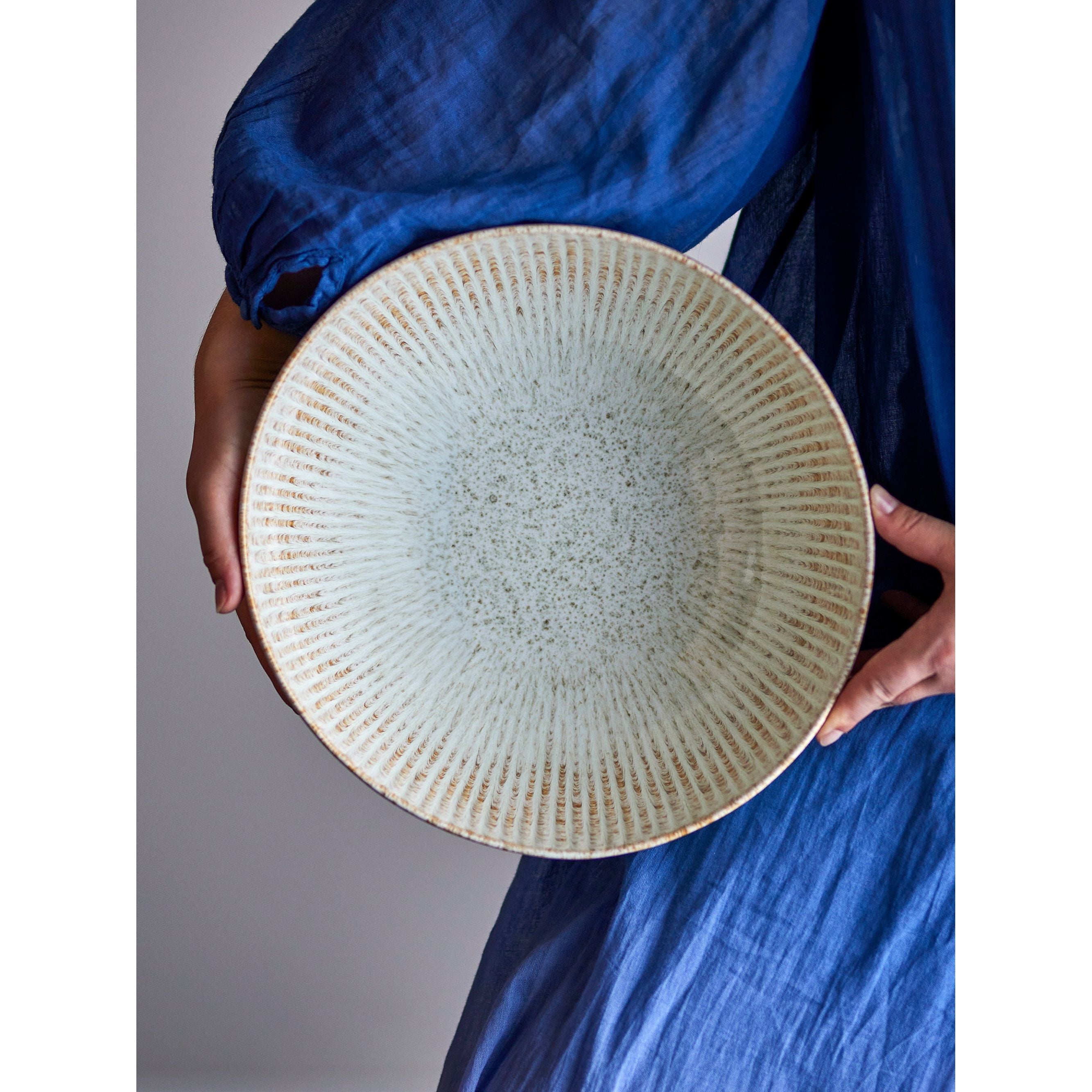 Creative Collection Fleur Skål, Natur, Stengods