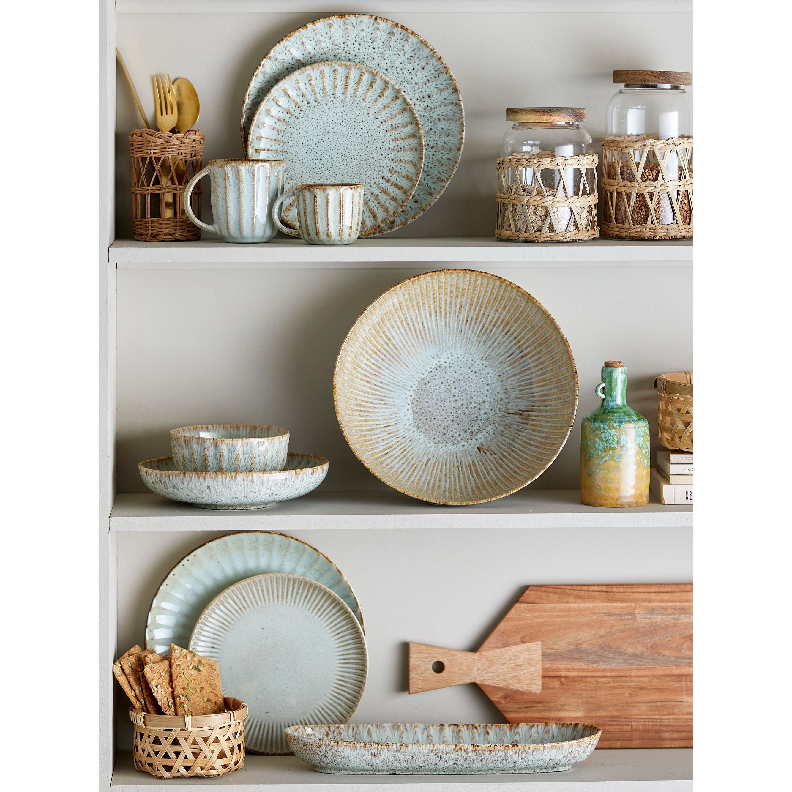 Creative Collection Fleur Skål, Natur, Stengods