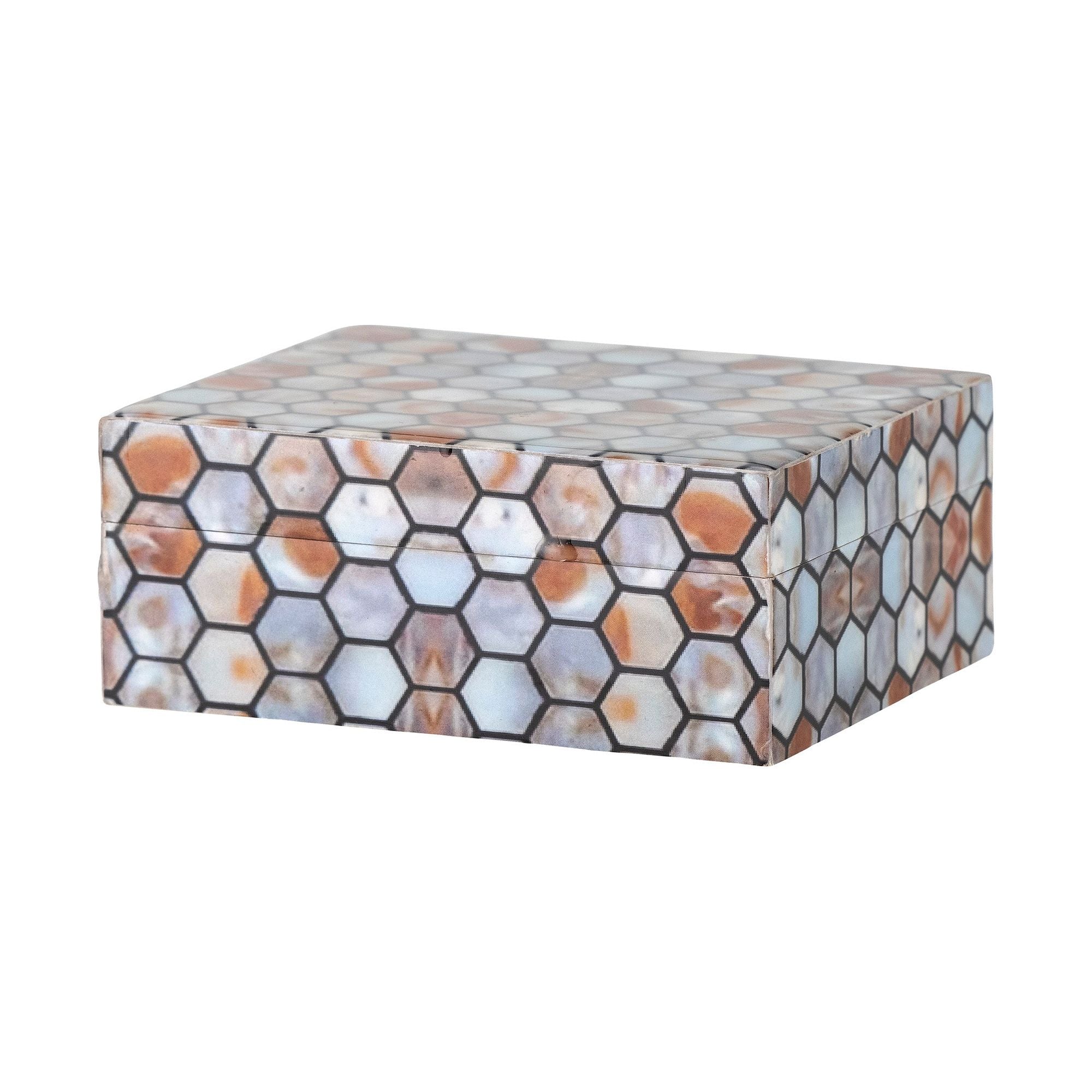 Creative Collection Domino Box med Lock, Brun, Resin