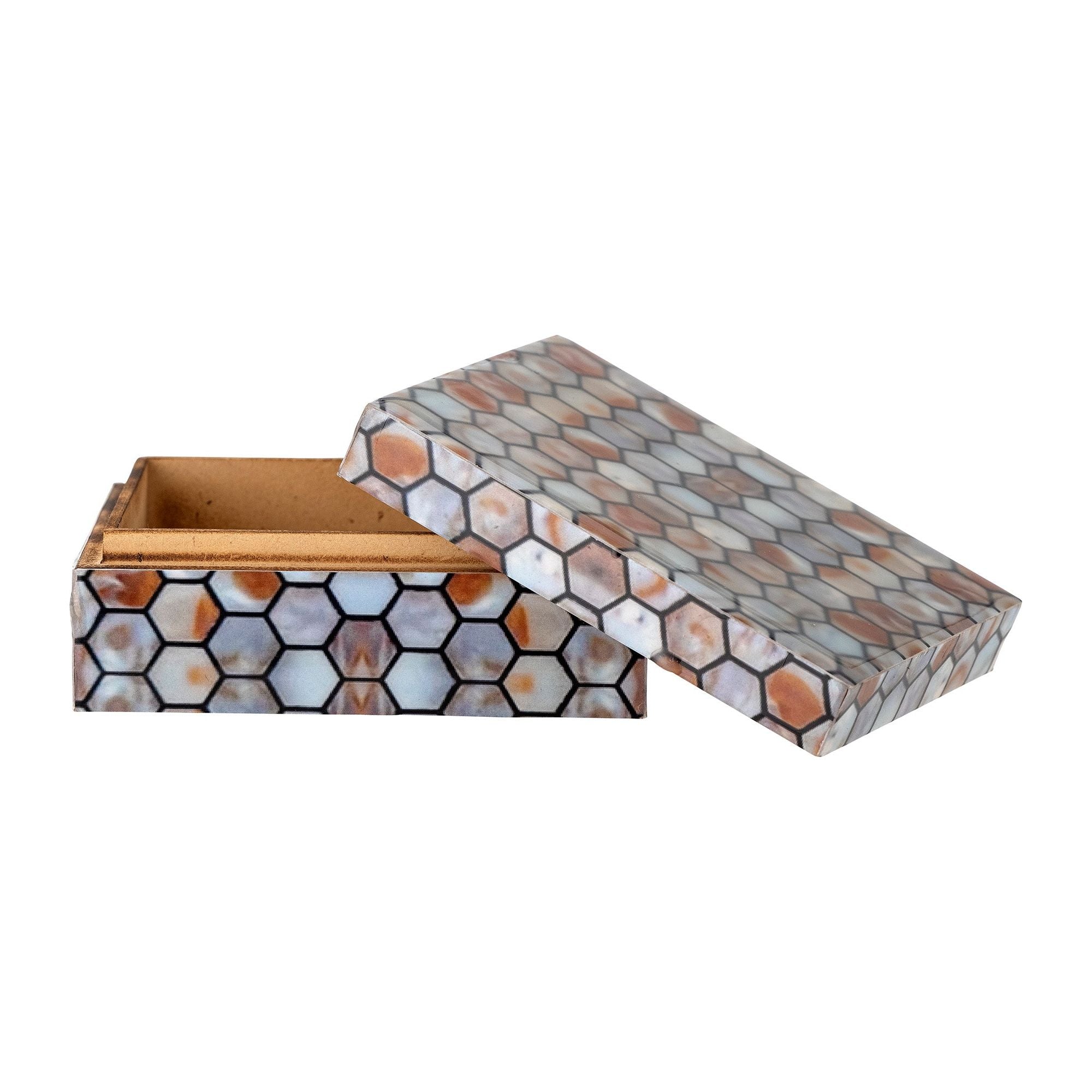 Creative Collection Domino Box med Lock, Brun, Resin