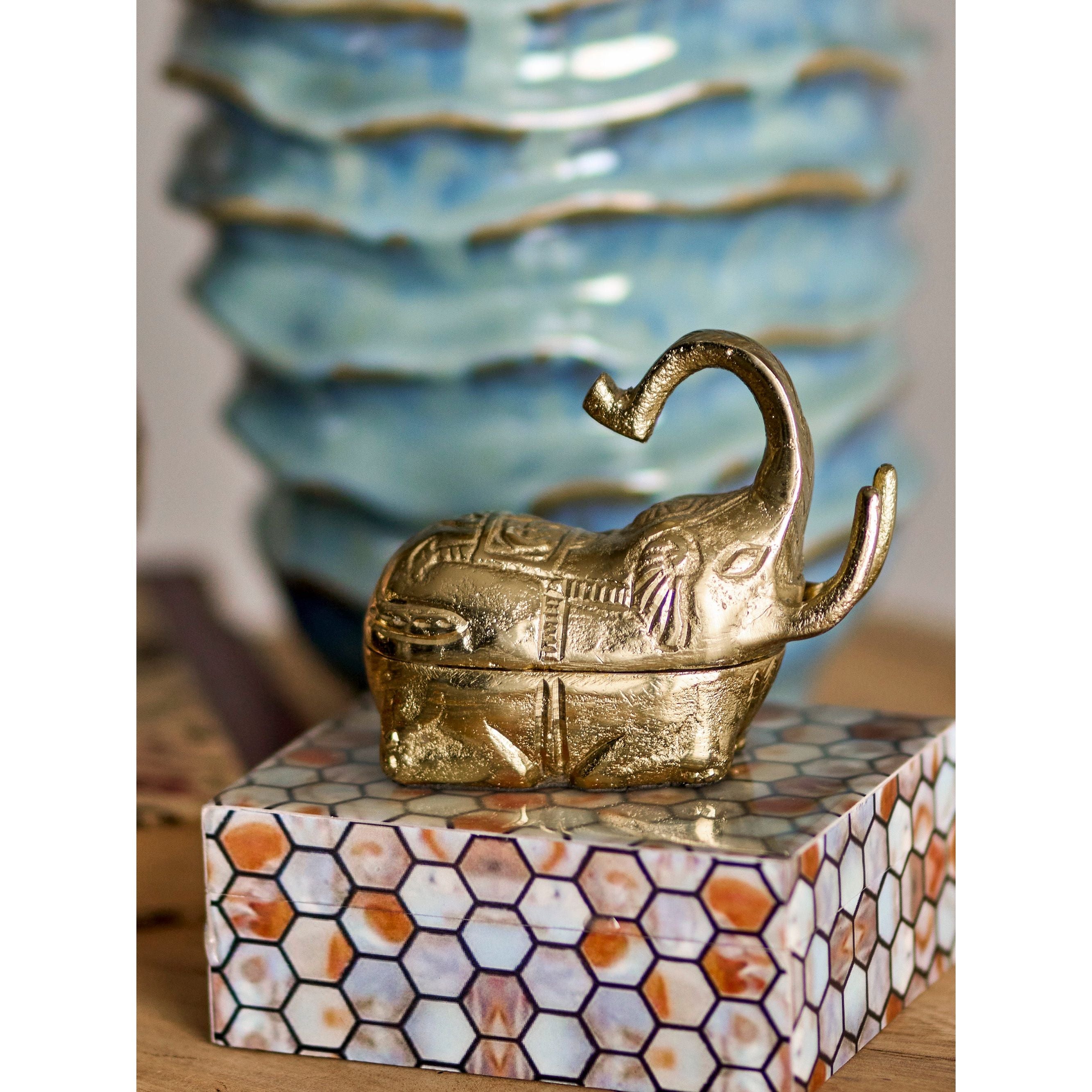 Creative Collection Domino Box med Lock, Brun, Resin