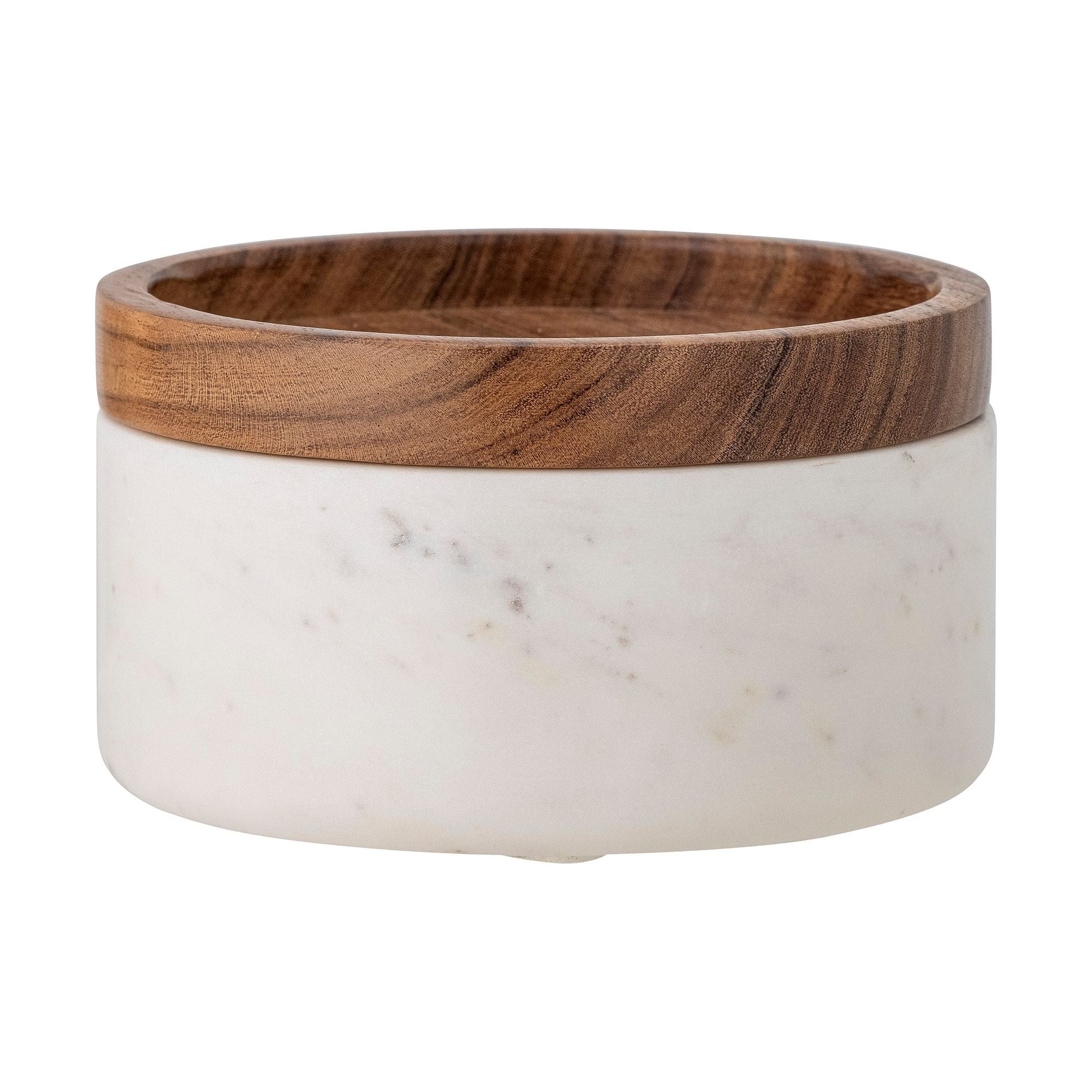 Creative Collection Fenella Burk med Lock, Vit, Marmor