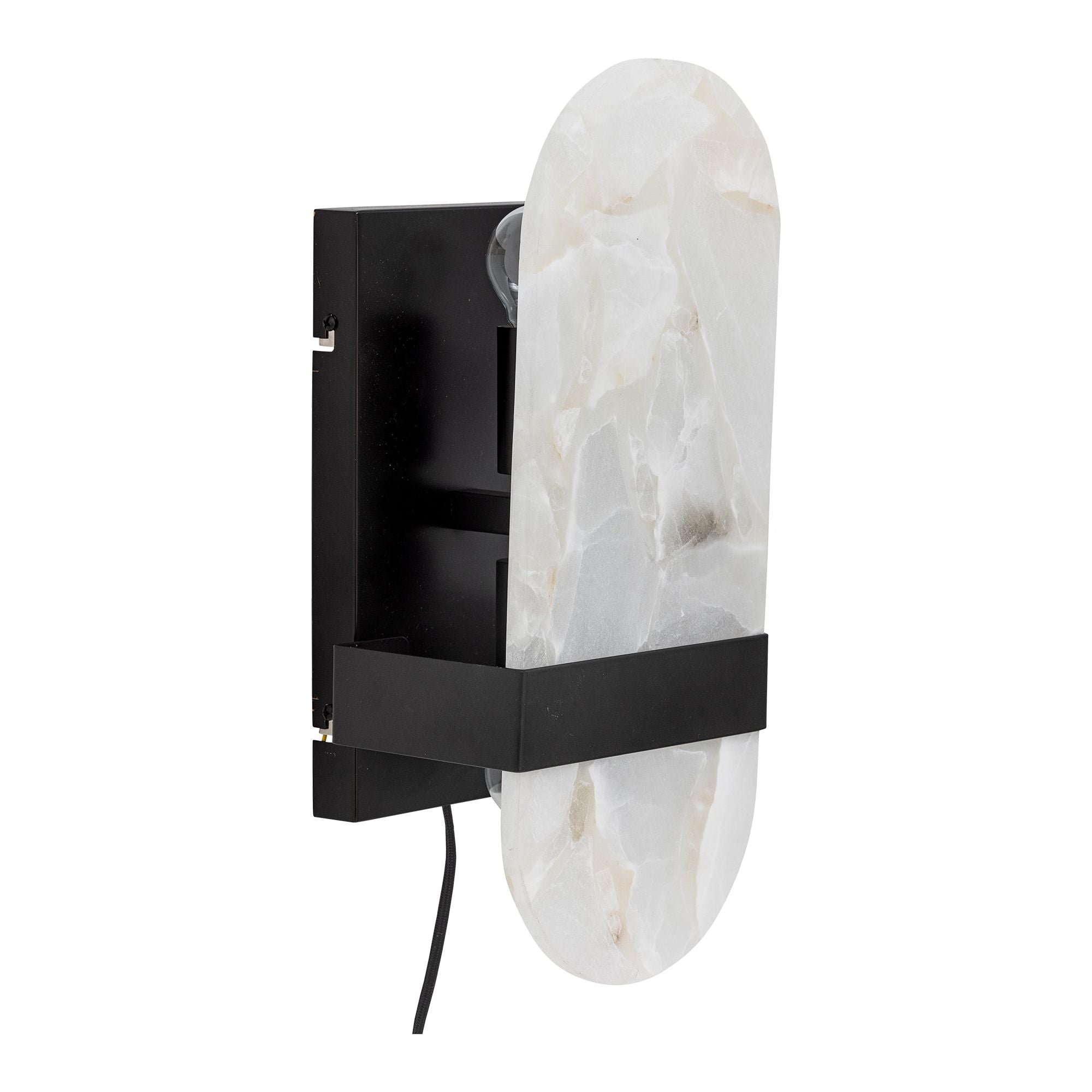 Bloomingville Taco Vägglampa, Svart, Alabaster