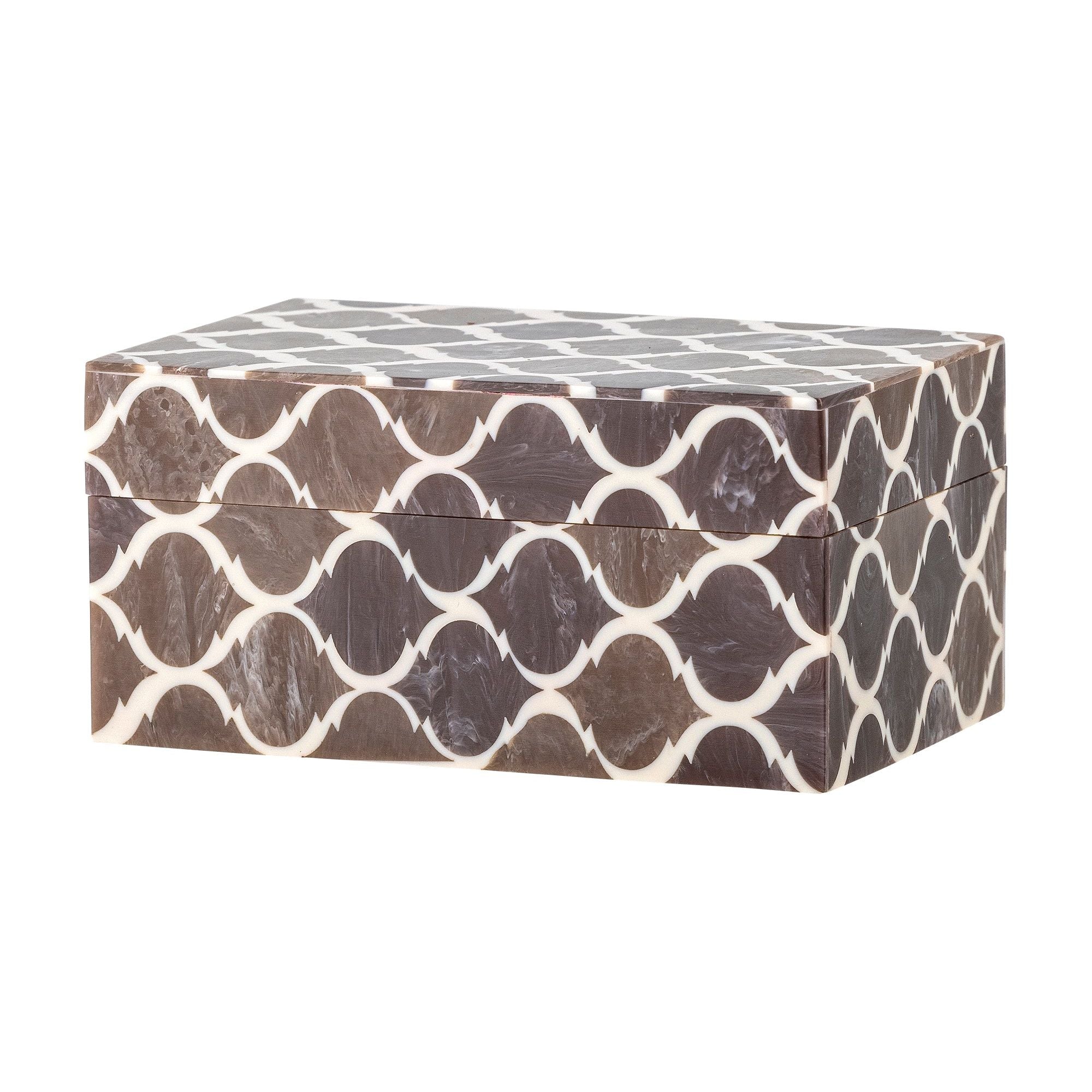 Creative Collection Kino Låda med Lock, Brun, Resin