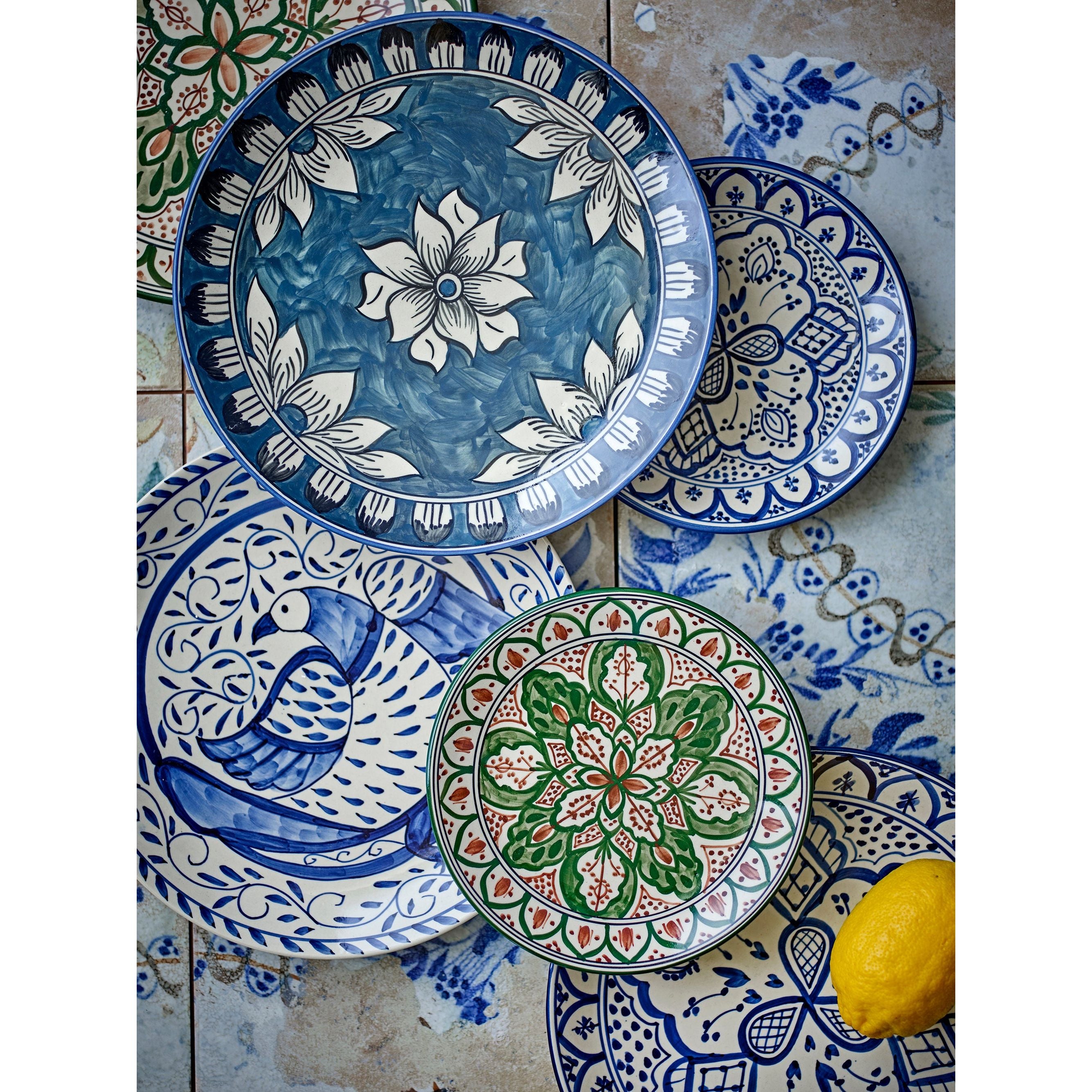 Creative Collection Karlie Tallrik, Blå, Stengods