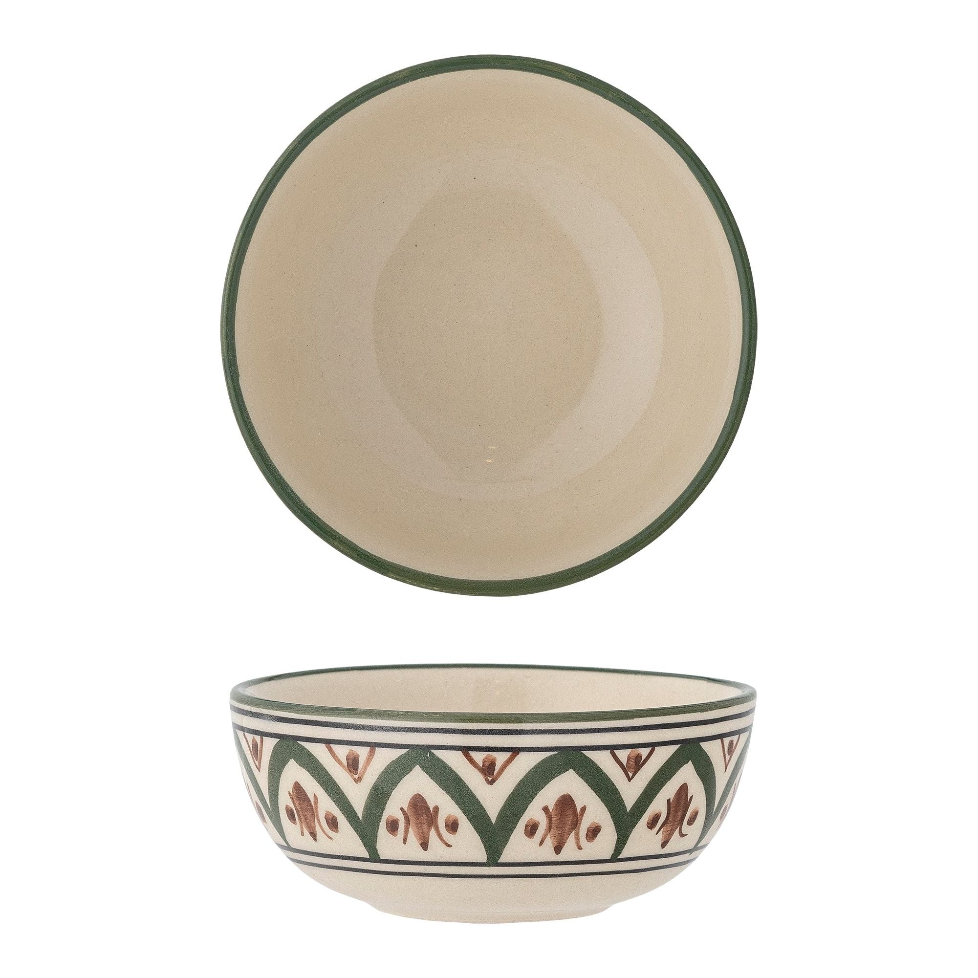 Creative Collection Karlie Skål, Grön, Stengods