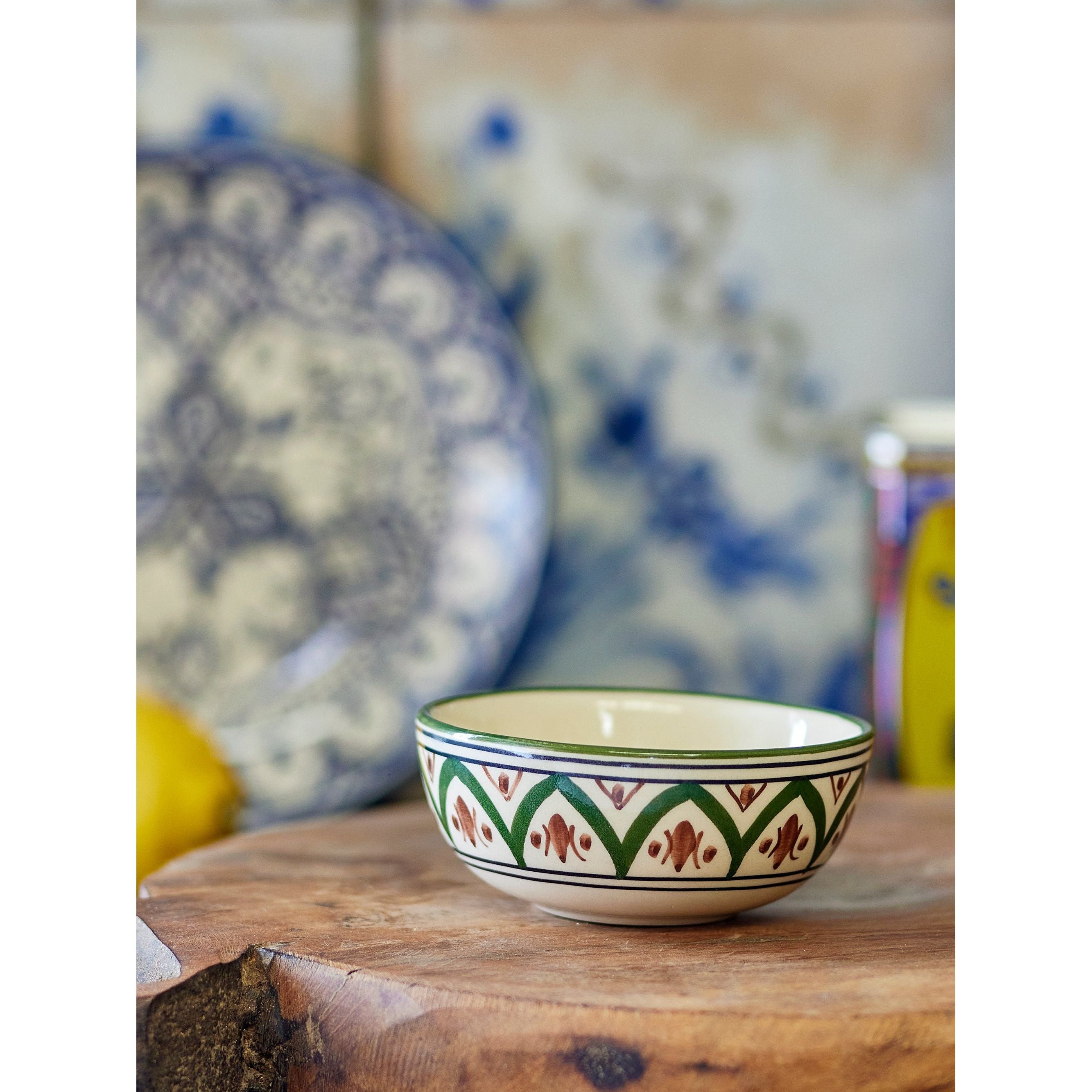 Creative Collection Karlie Skål, Grön, Stengods