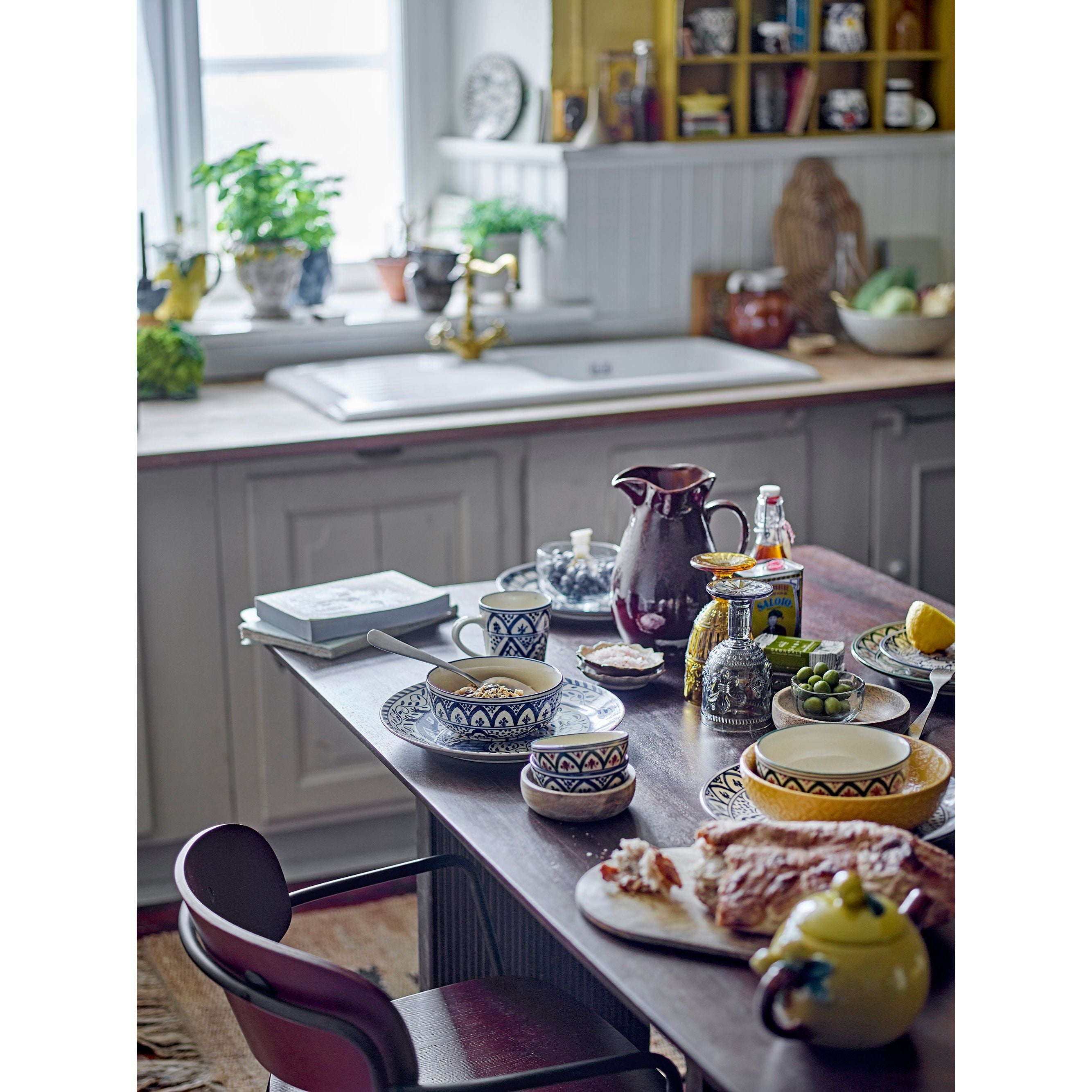 Creative Collection Karlie Skål, Grön, Stengods