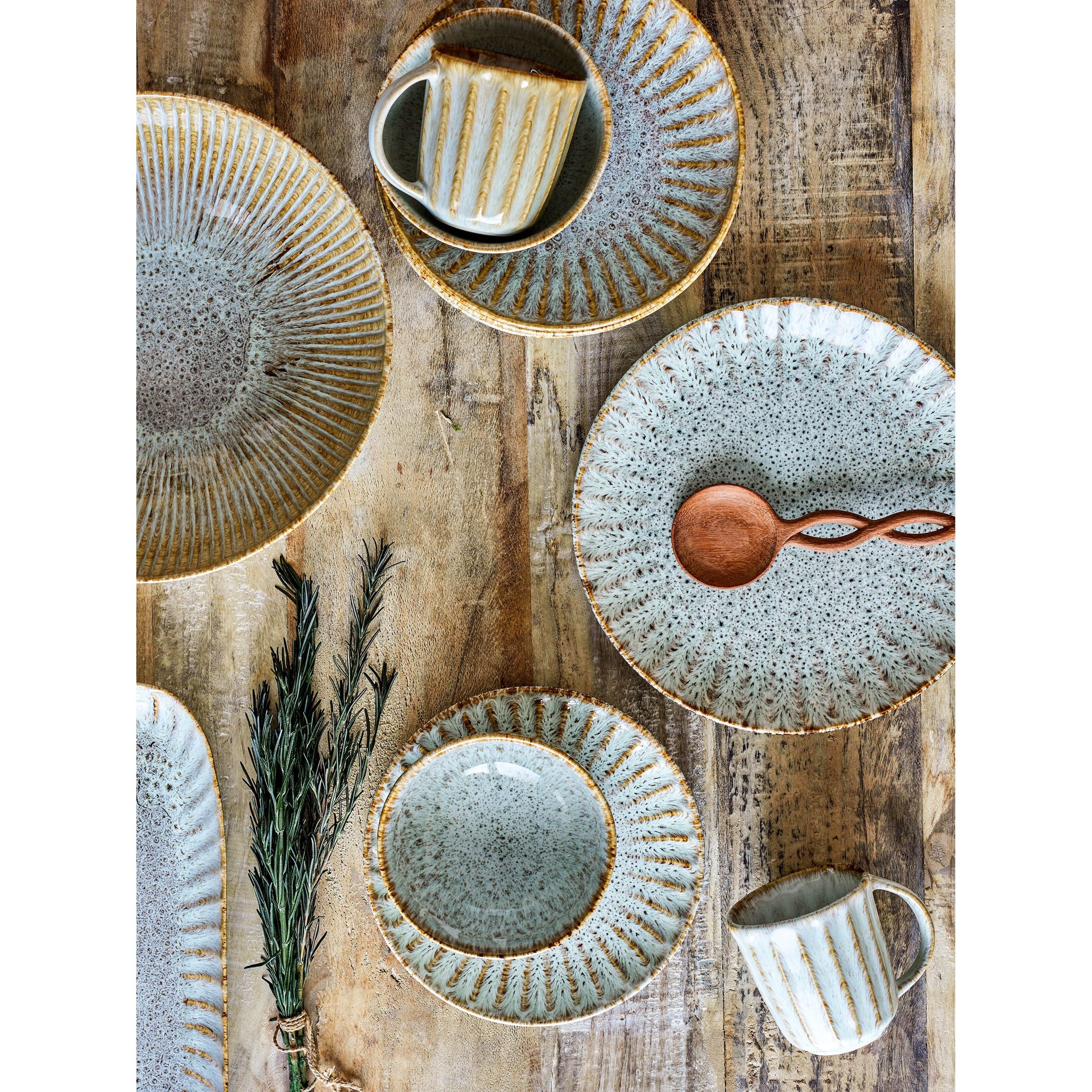 Creative Collection Fleur Tallrik, Natur, Stengods