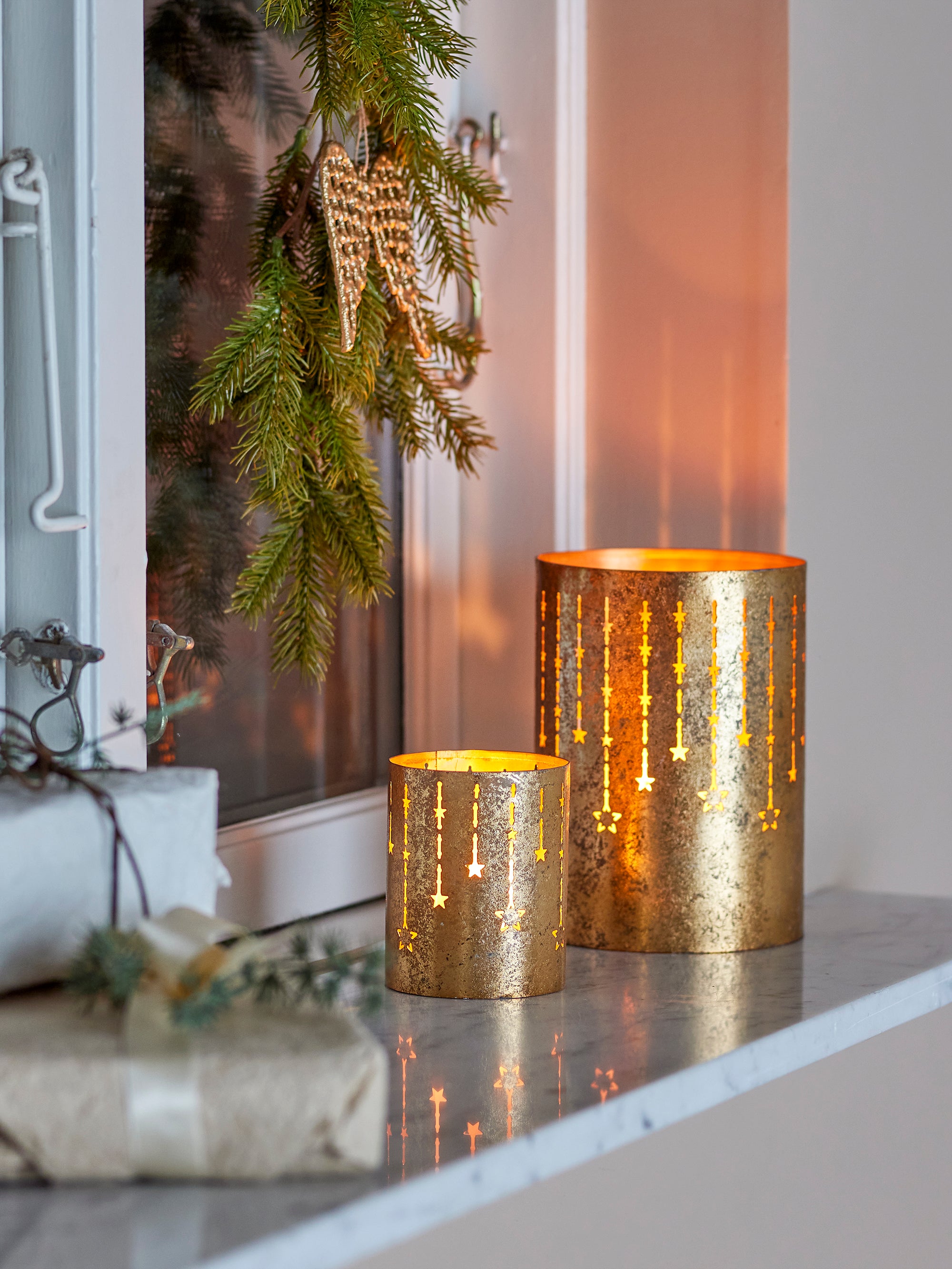 Bloomingville Mista Värmeljushållare, Guld, Metall