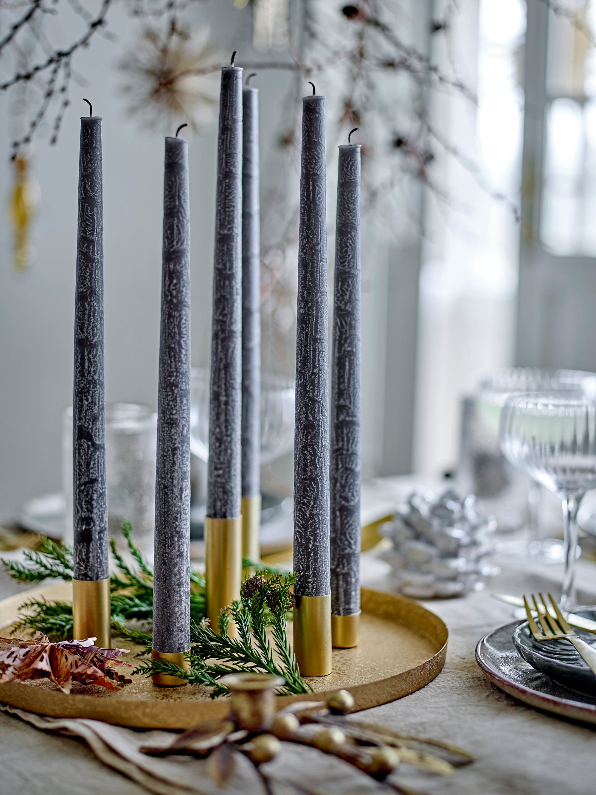 Bloomingville Maxime Ljusstake, Guld, Metall