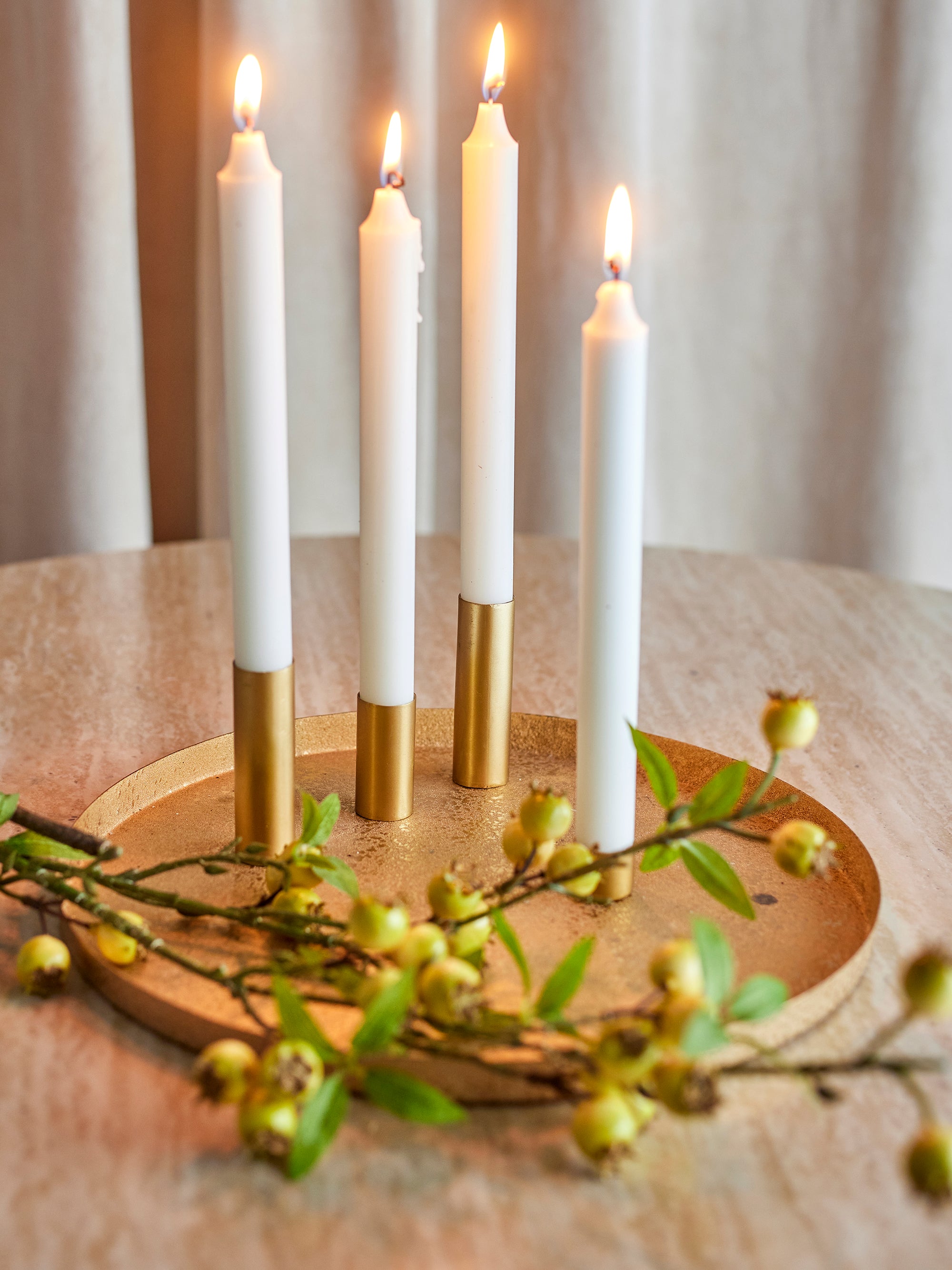 Bloomingville Maxime Ljusstake, Guld, Metall