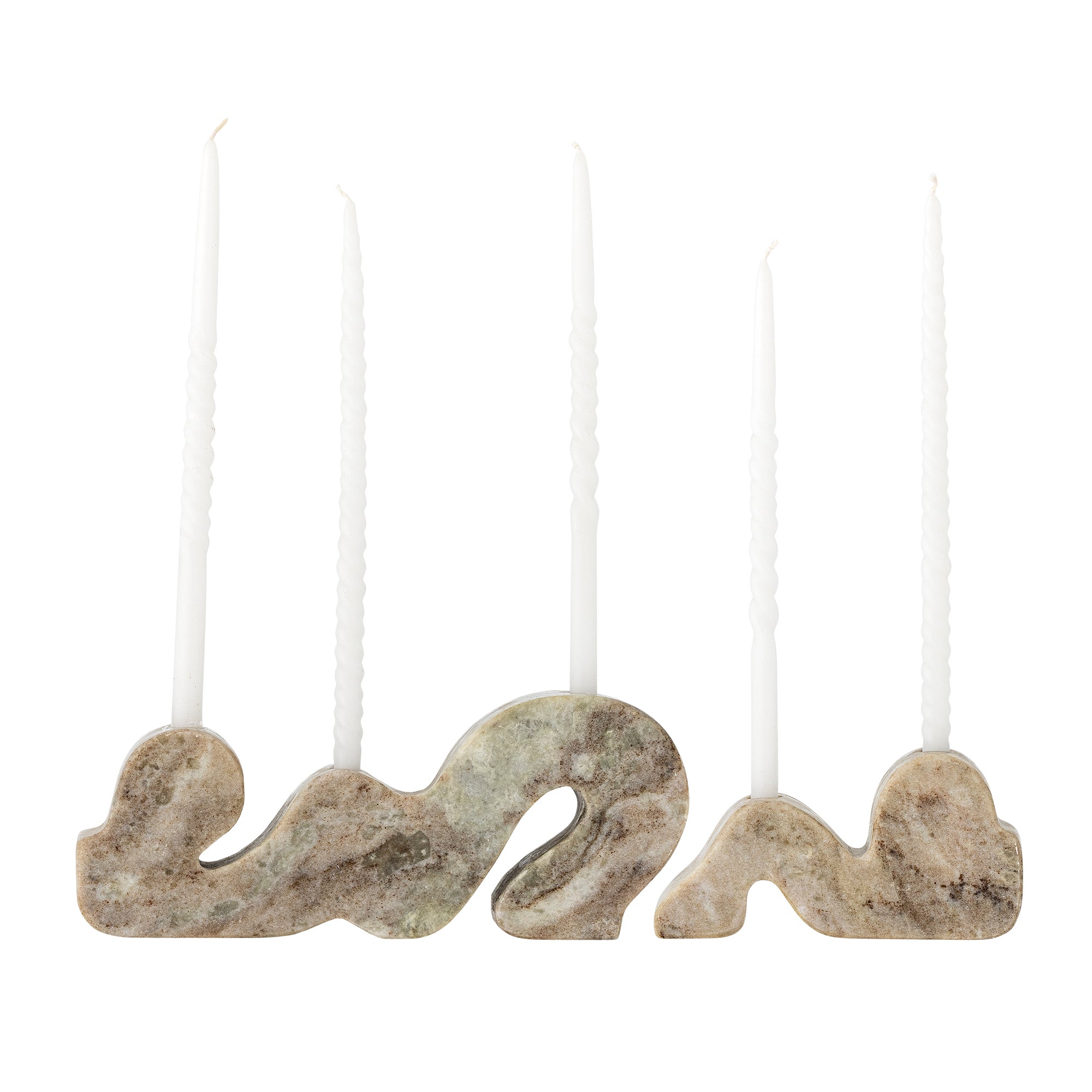 Bloomingville Liabella Ljuslykta, Grå, Marmor